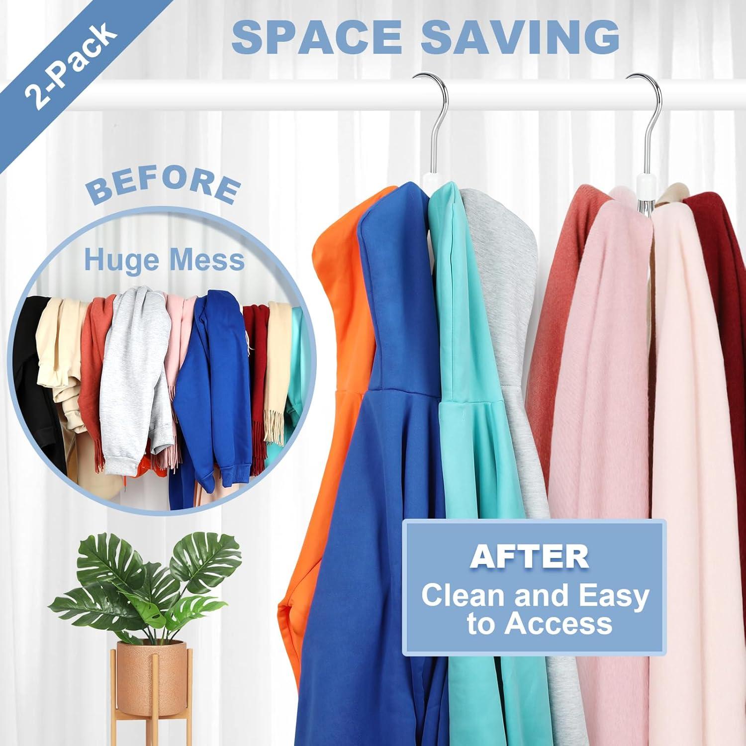 Perchas Giratorias TOPIA HANGER 2-Pack con Bolas de Cedro