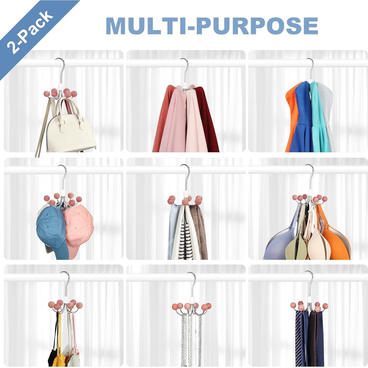 Perchas Giratorias TOPIA HANGER 2-Pack con Bolas de Cedro