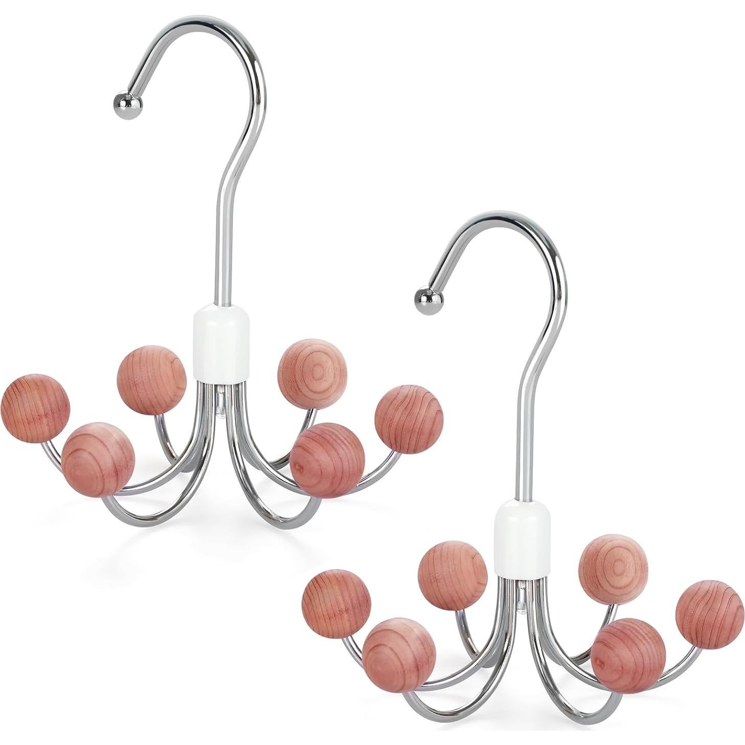 Perchas Giratorias TOPIA HANGER 2-Pack con Bolas de Cedro