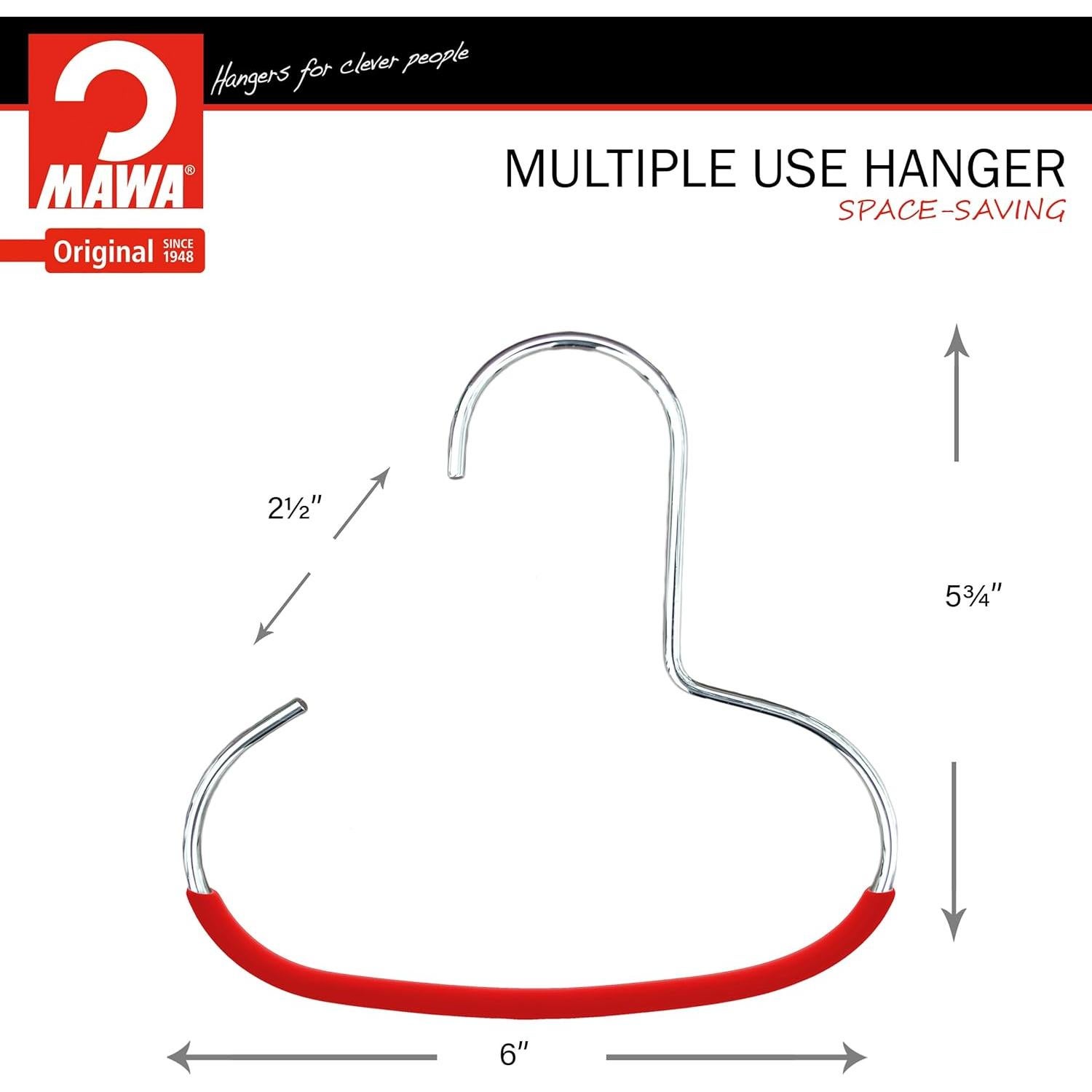 Organizador de Bufandas y Accesorios MAWA G-1 Rojo, Set de 5