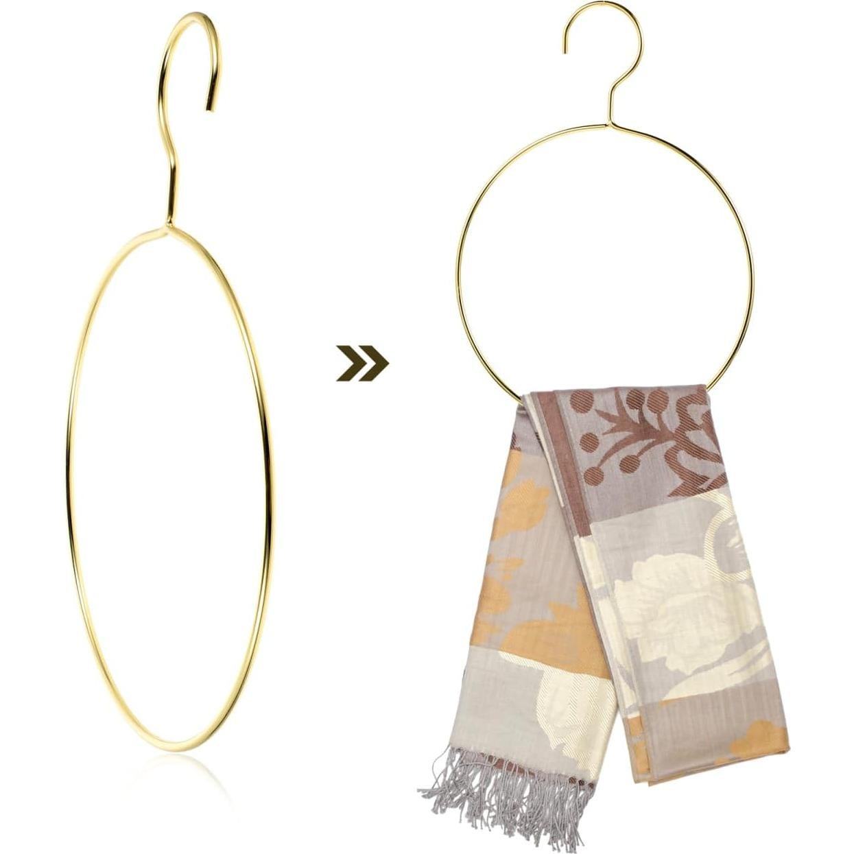 Perchas de Metal Cabilock 4 Pcs para Bufandas y Cinturones