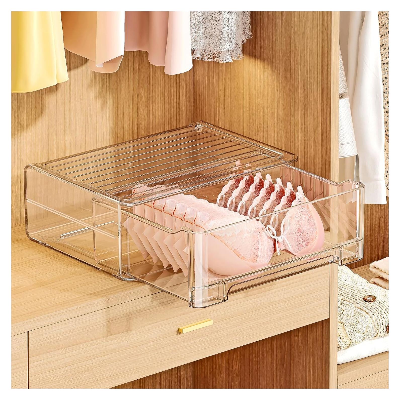 Organizador de Cajones MSHOMELY Transparente 34x25cm Apilable