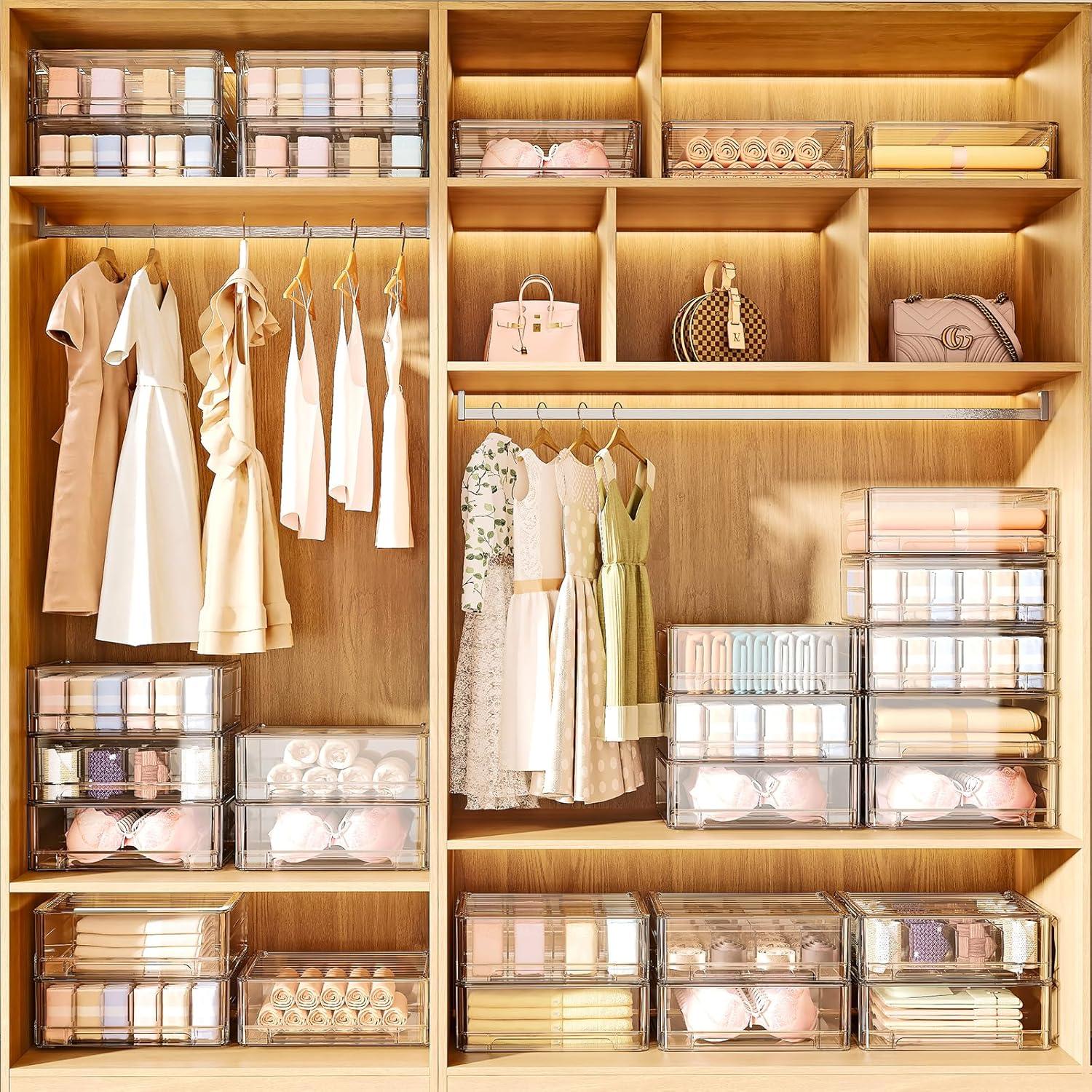 Organizador de Cajones MSHOMELY Transparente 34x25cm Apilable