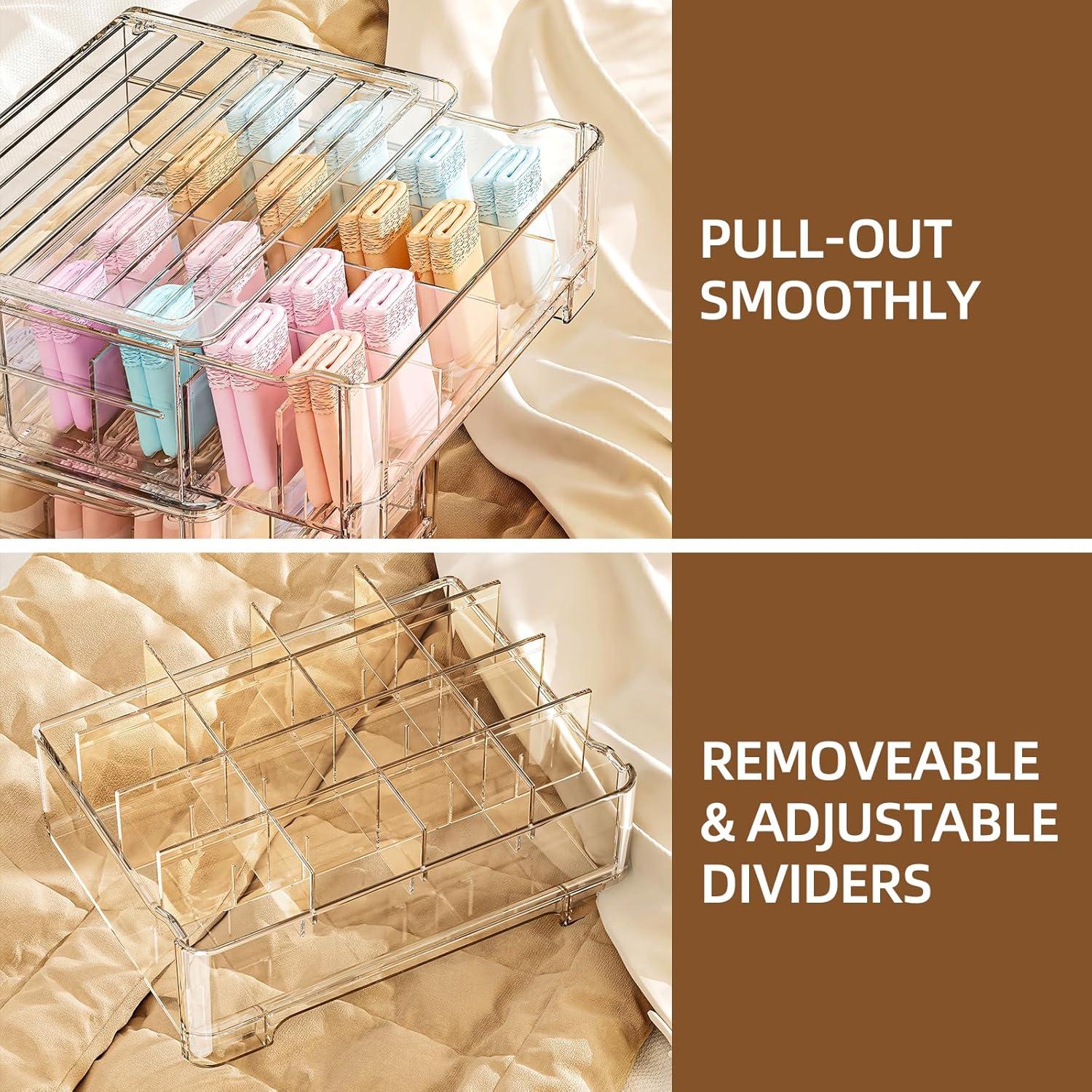 Organizador de Cajones MSHOMELY Transparente 34x25cm Apilable