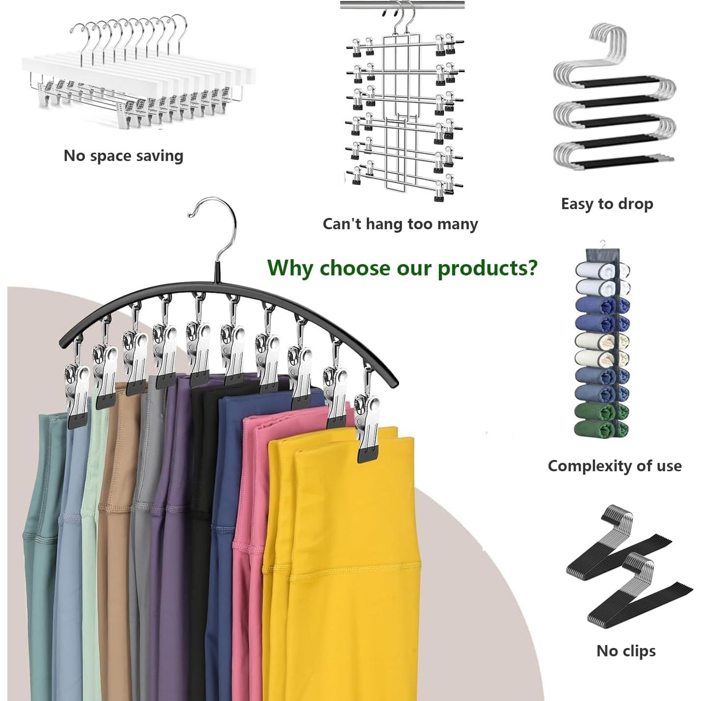 Organizador de Closet Kalimdor con 10 Clips para Pantalones