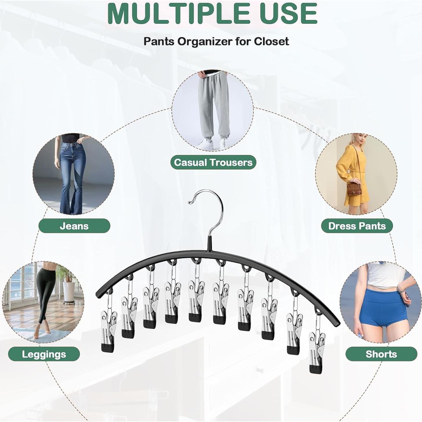 Organizador de Closet Kalimdor con 10 Clips para Pantalones