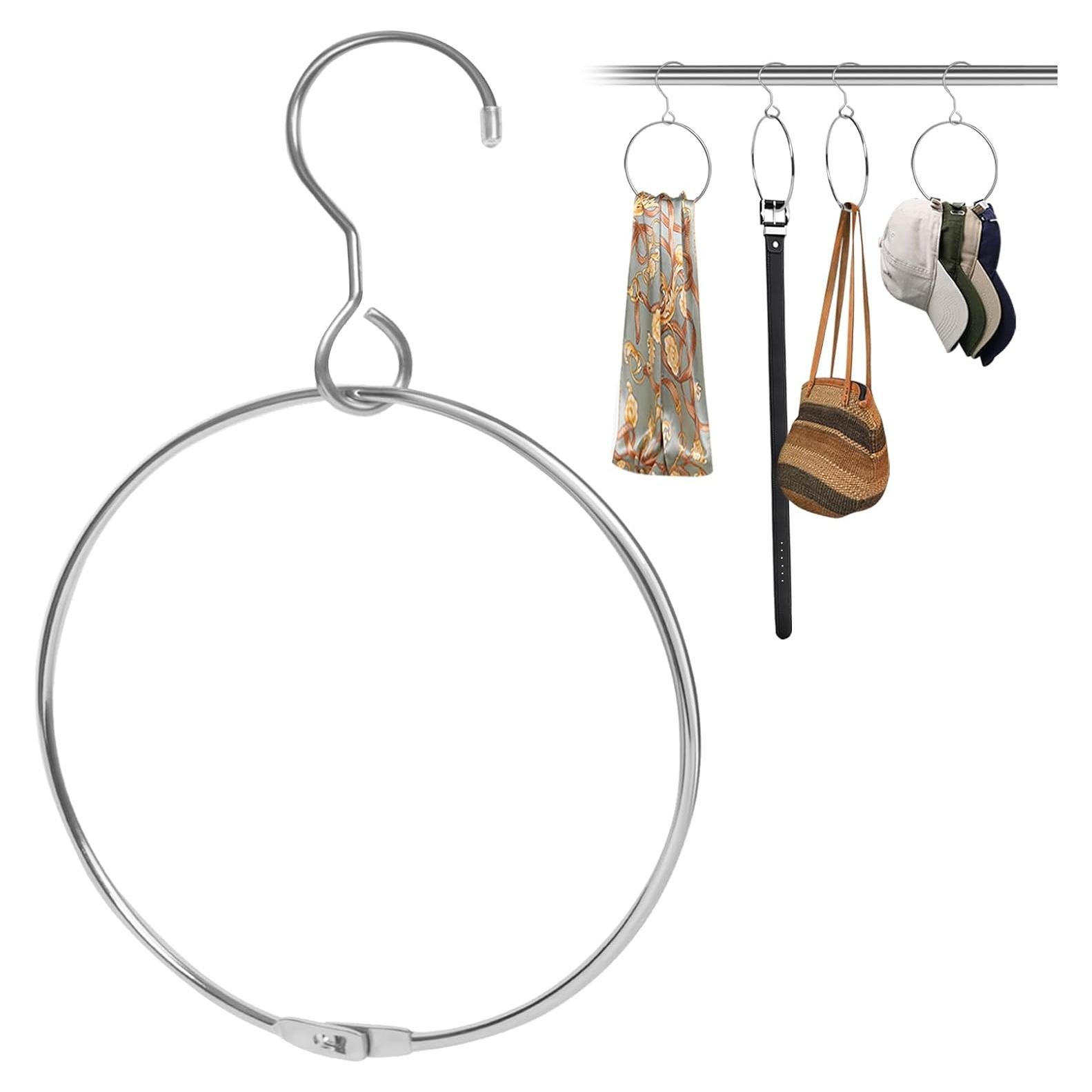 Organizador de Cinturones Harhana, 2 Paquetes, Cromado, 15.24 cm