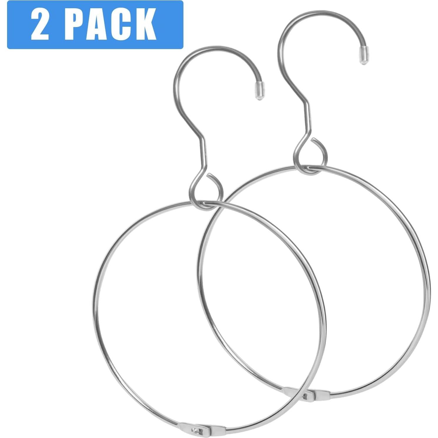 Organizador de Cinturones Harhana, 2 Paquetes, Cromado, 15.24 cm