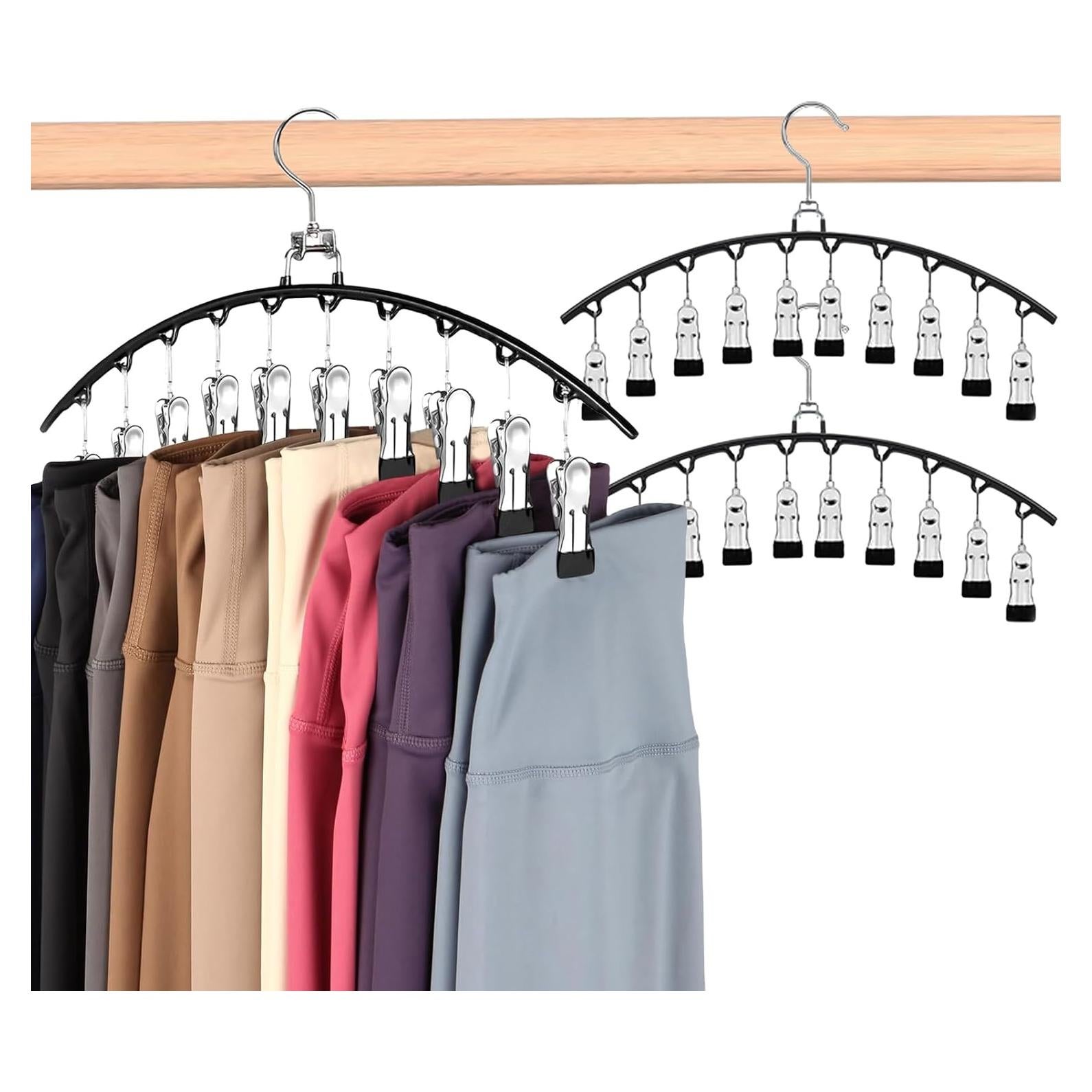 Organizador de Closet Hendiy 3 Paquete con 10 Clips Negro