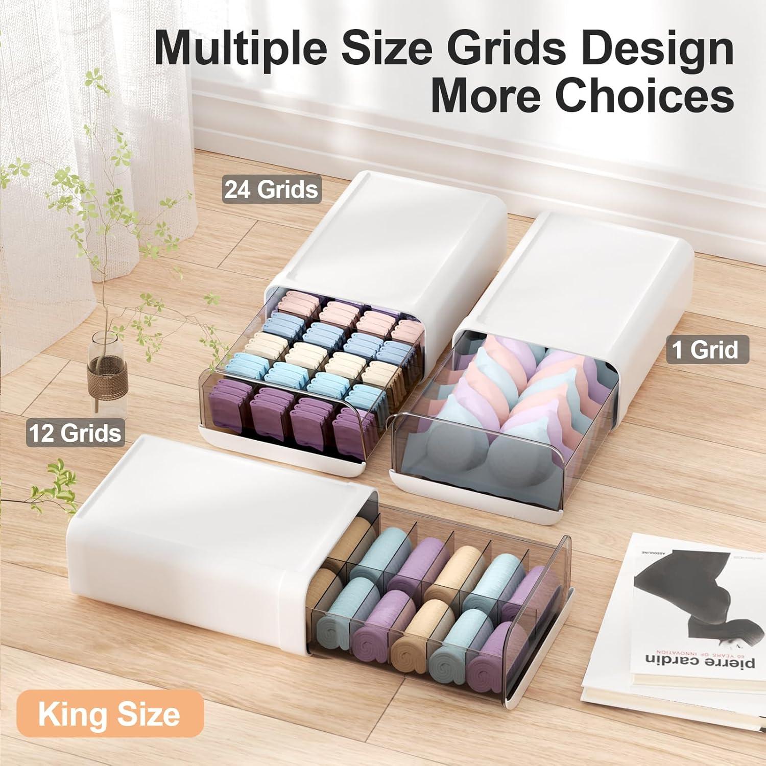 Organizador de Cajón Apilable Miaocona 1 Celda Blanco 40x26.4x14 cm