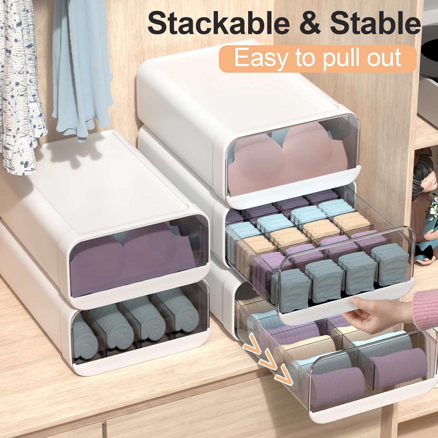 Organizador de Cajón Apilable Miaocona 1 Celda Blanco 40x26.4x14 cm