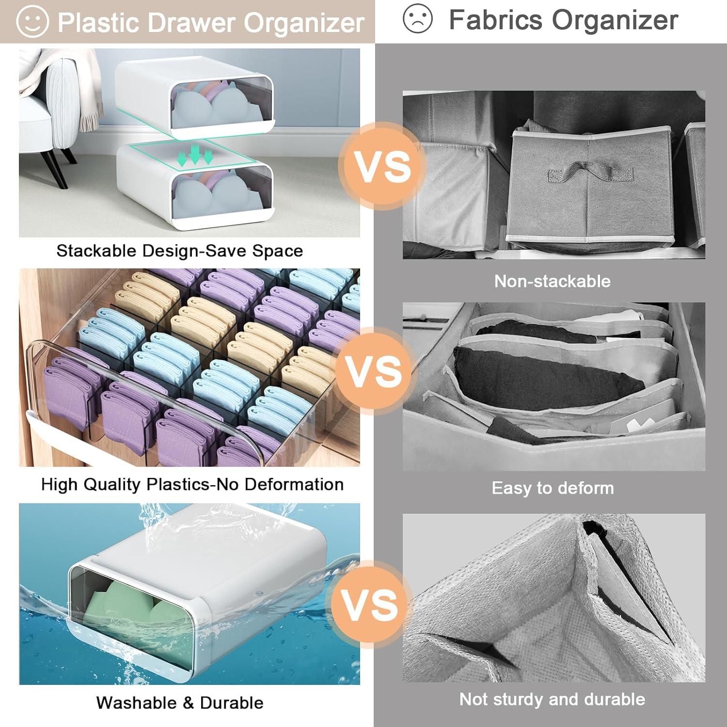 Organizador de Cajón Apilable Miaocona 1 Celda Blanco 40x26.4x14 cm