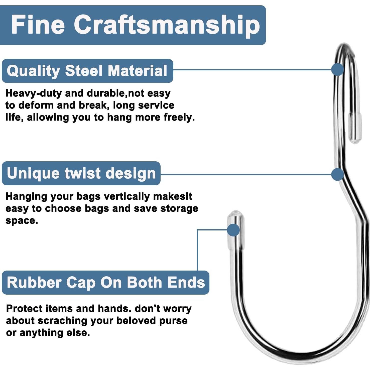 Ganchos para Bolsos DHYLRICHER - 12 Paquetes de 12.7 cm