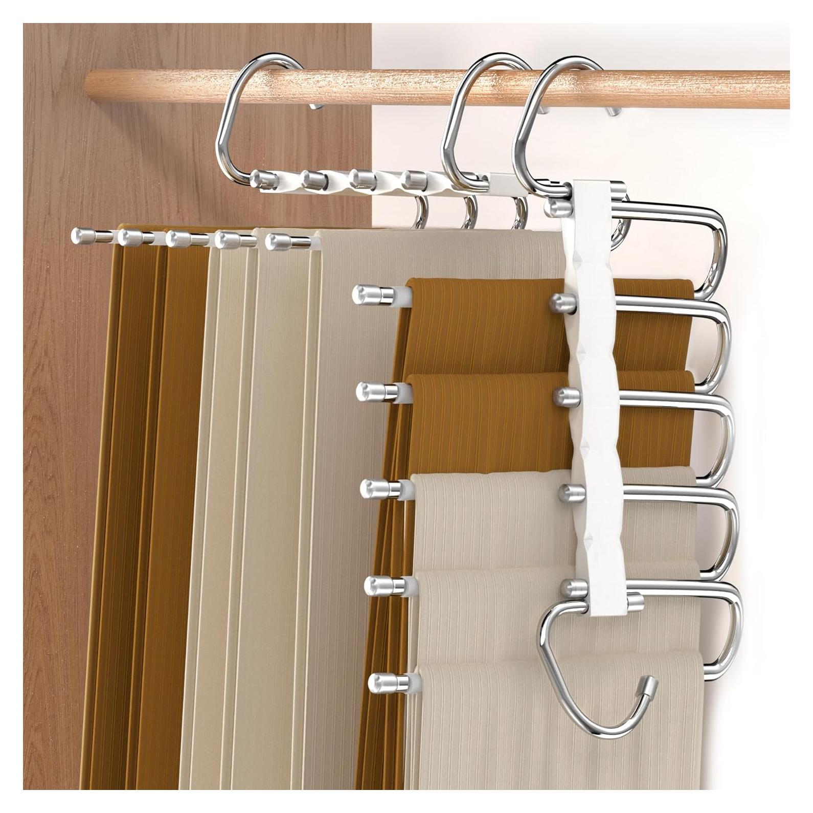 Perchas para Pantalones Balavina 4 Piezas Acero Inoxidable