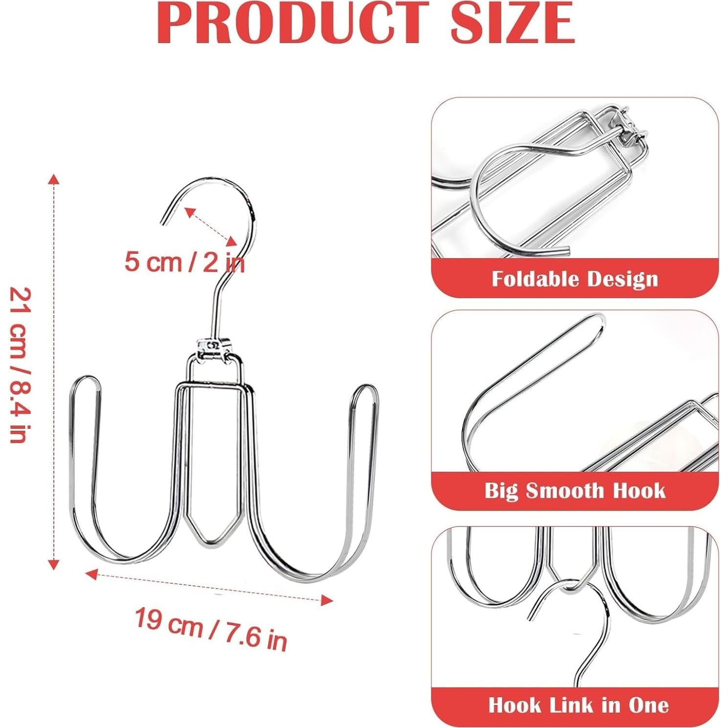 Organizador de Sombreros NAKBINX - 2 Perchas Metálicas 360°