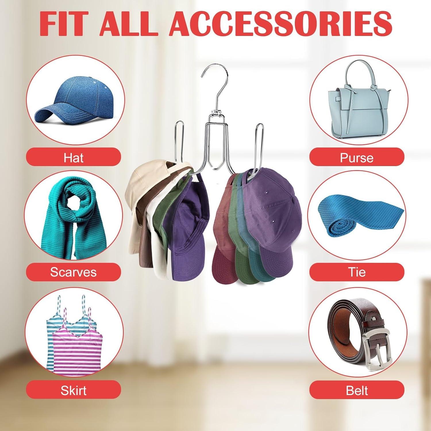 Organizador de Sombreros NAKBINX - 2 Perchas Metálicas 360°