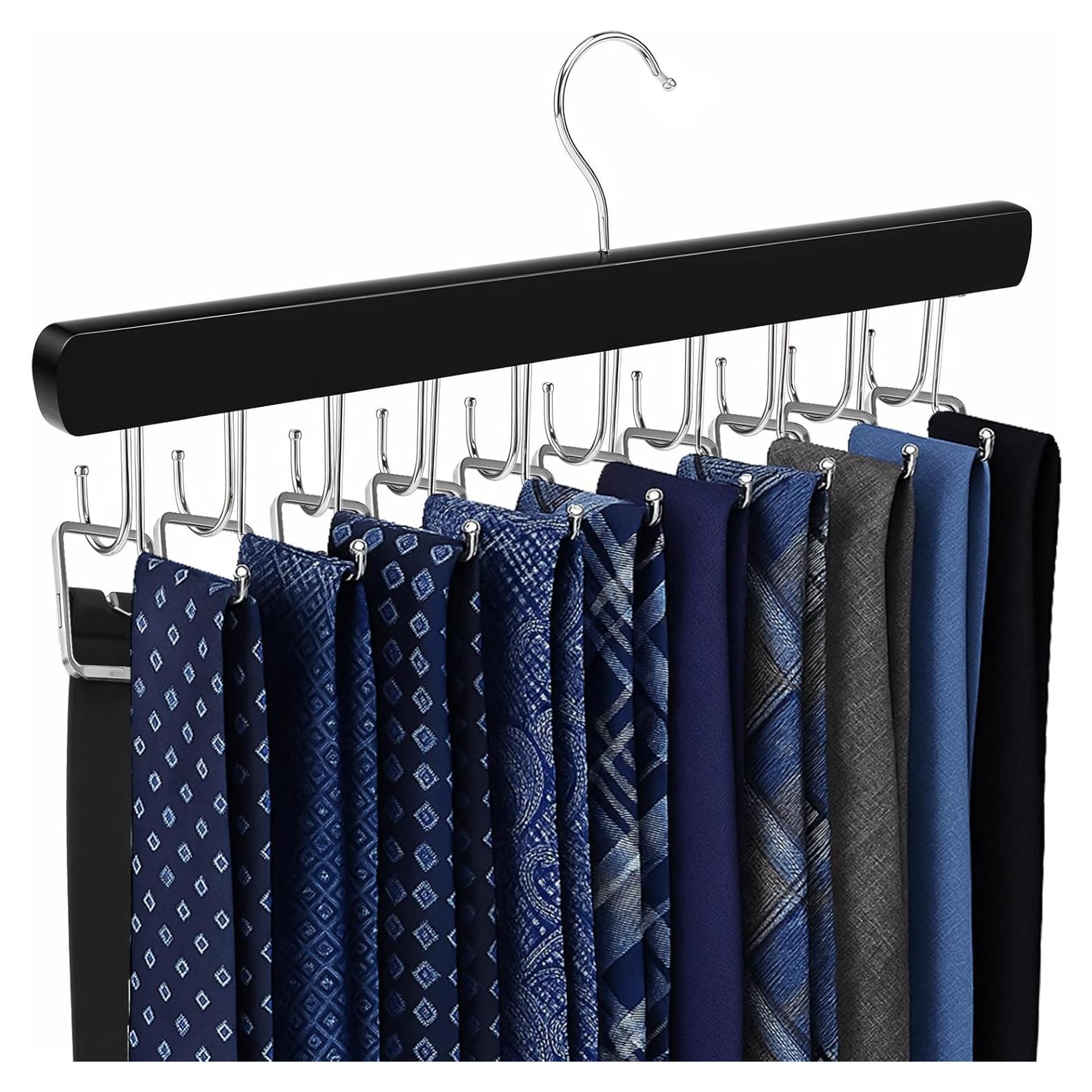 Perchero de Corbatas y Cinturones Dntorx Plegable 20 Ganchos