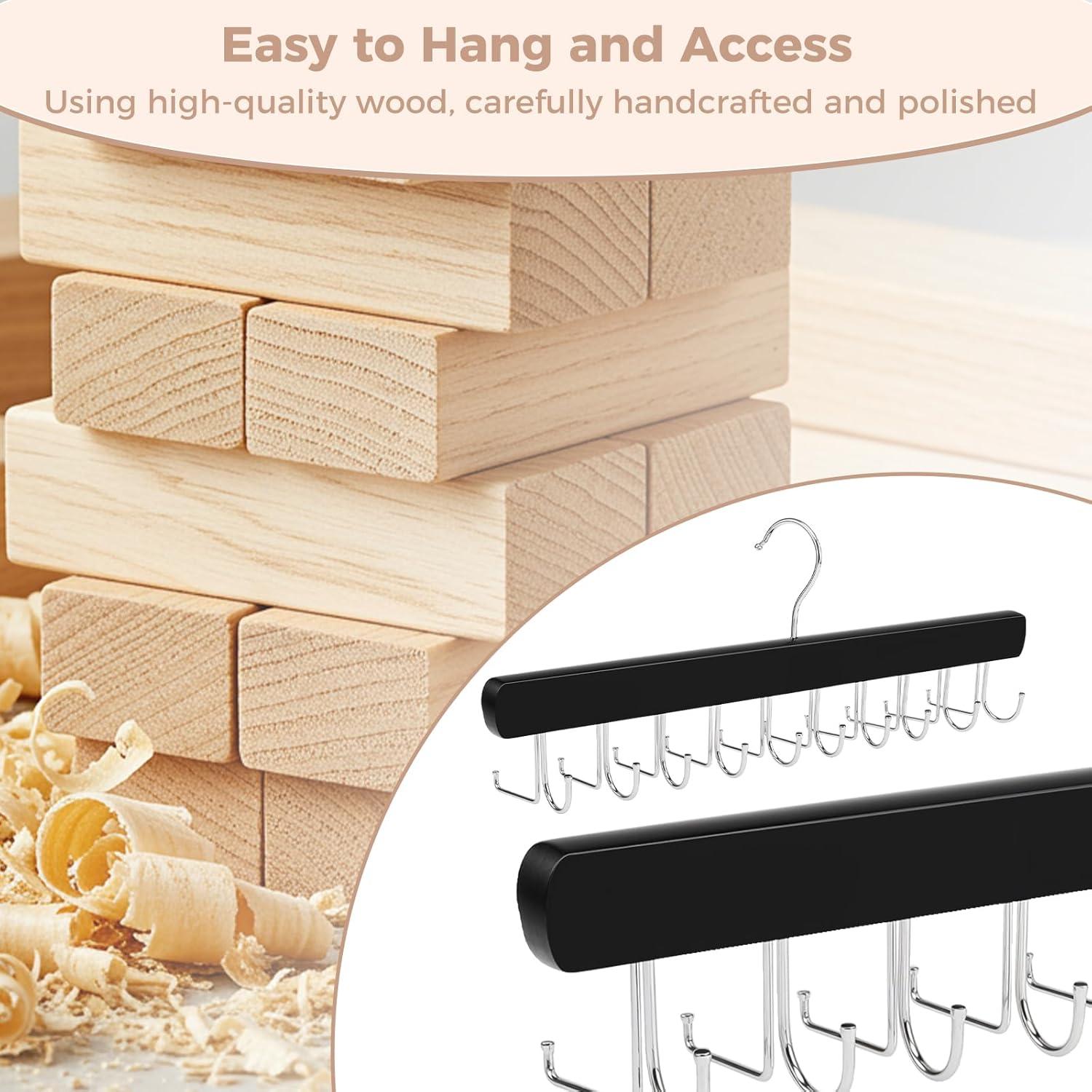 Perchero de Corbatas y Cinturones Dntorx Plegable 20 Ganchos