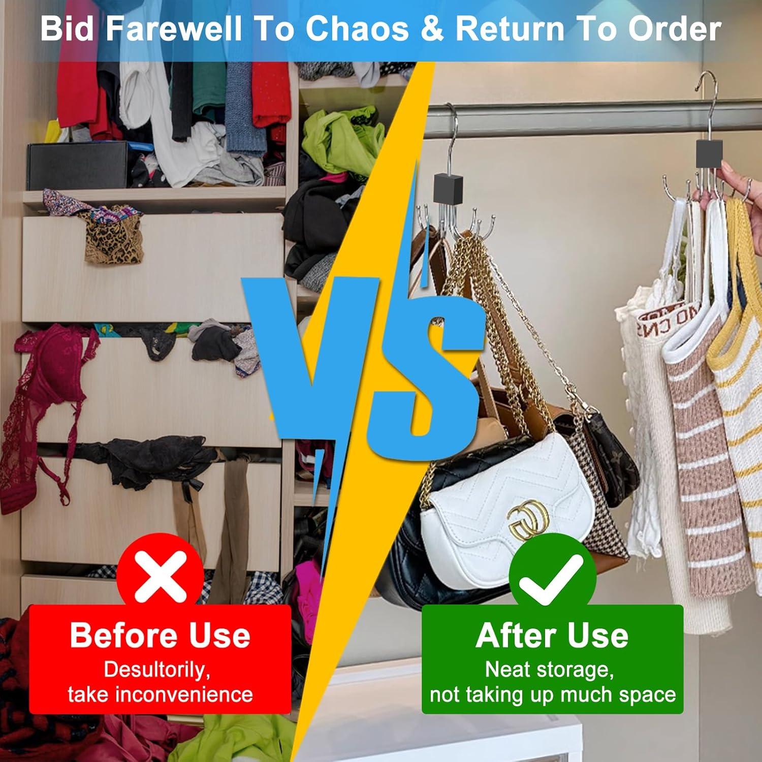 4 Perchas Rotativas Scartink para Top de Tanque y Cinturón