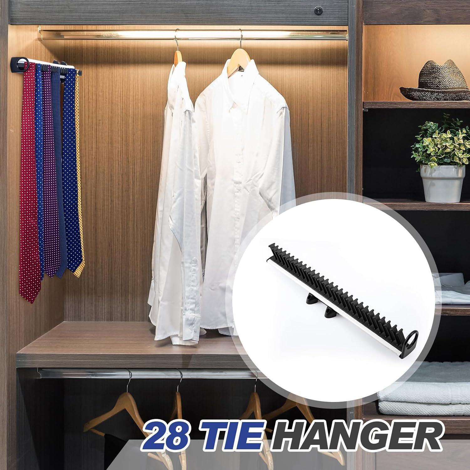 Soporte Deslizante para Corbatas Maxdot 28 Ganchos 46x8.6cm