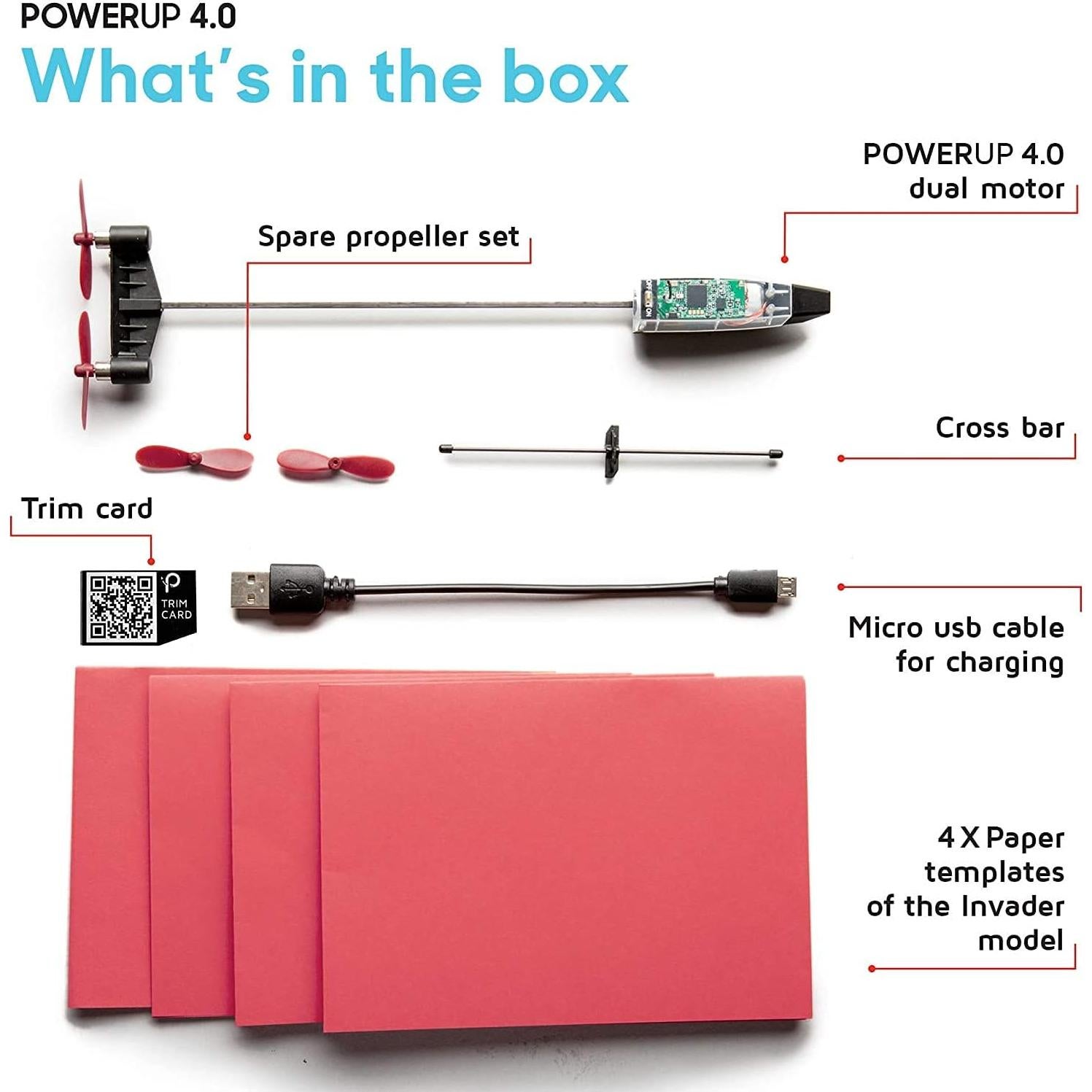 POWERUP 4.0 Kit de Avión de Papel Controlado por Smartphone