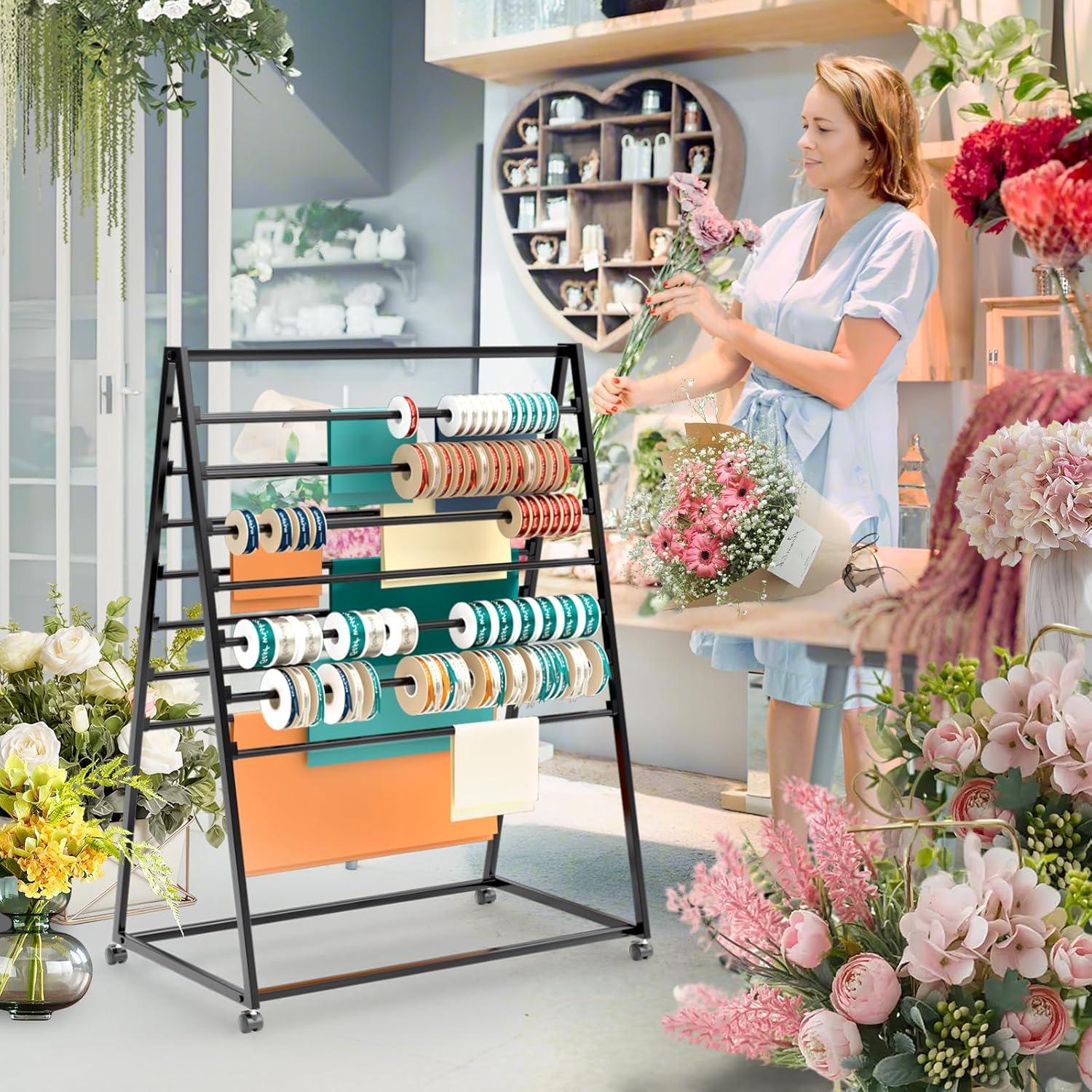 Organizador de Cinta de Metal QJSZMEI 15 Niveles 80x40x120cm