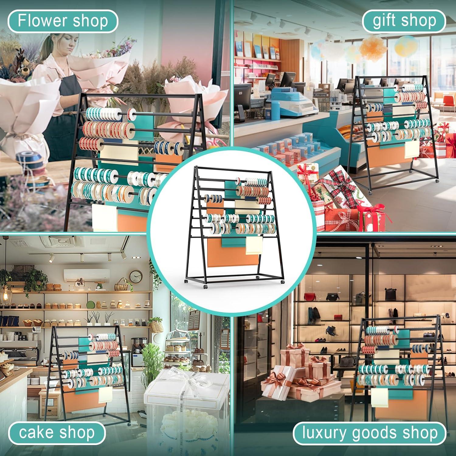 Organizador de Cinta de Metal QJSZMEI 15 Niveles 80x40x120cm