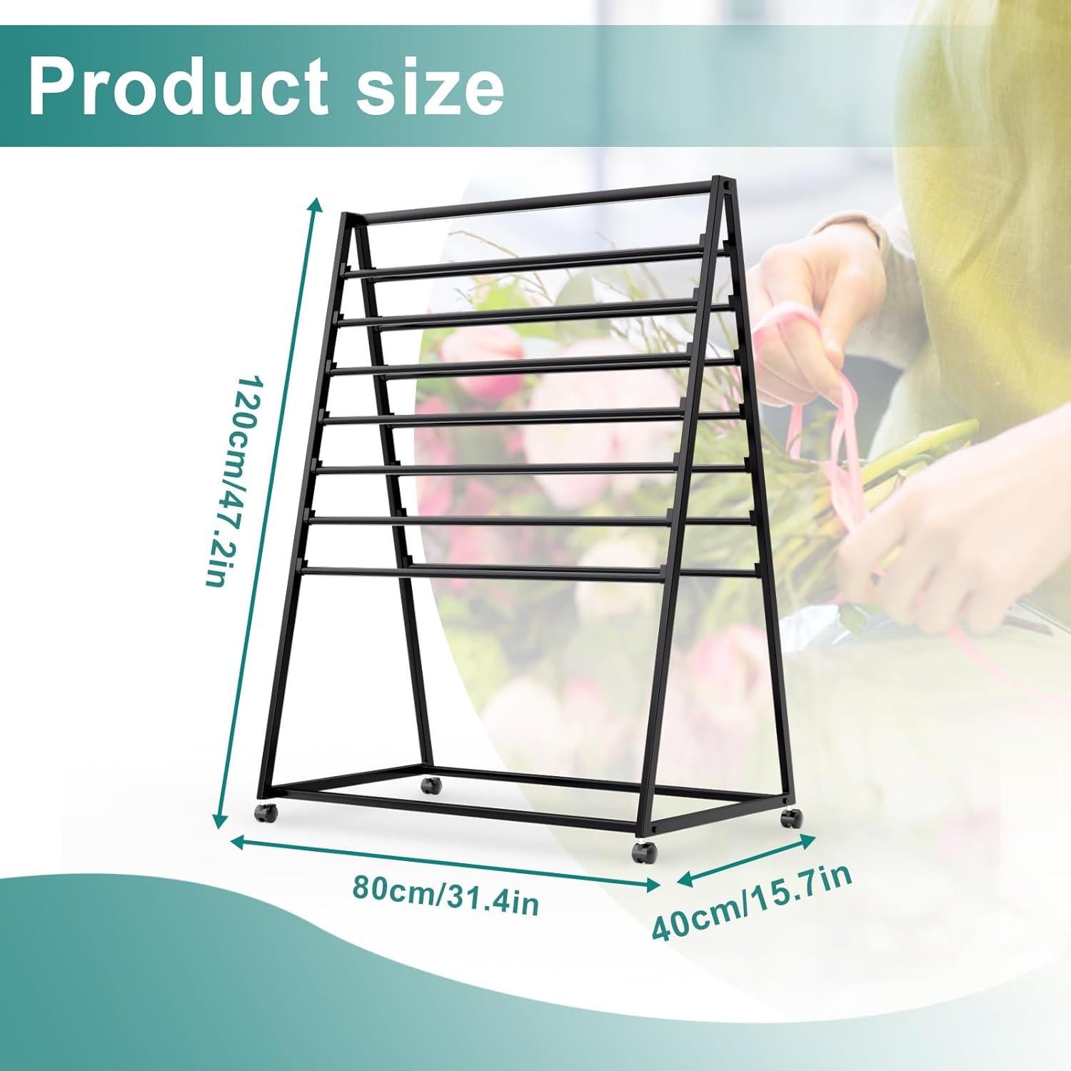 Organizador de Cinta de Metal QJSZMEI 15 Niveles 80x40x120cm