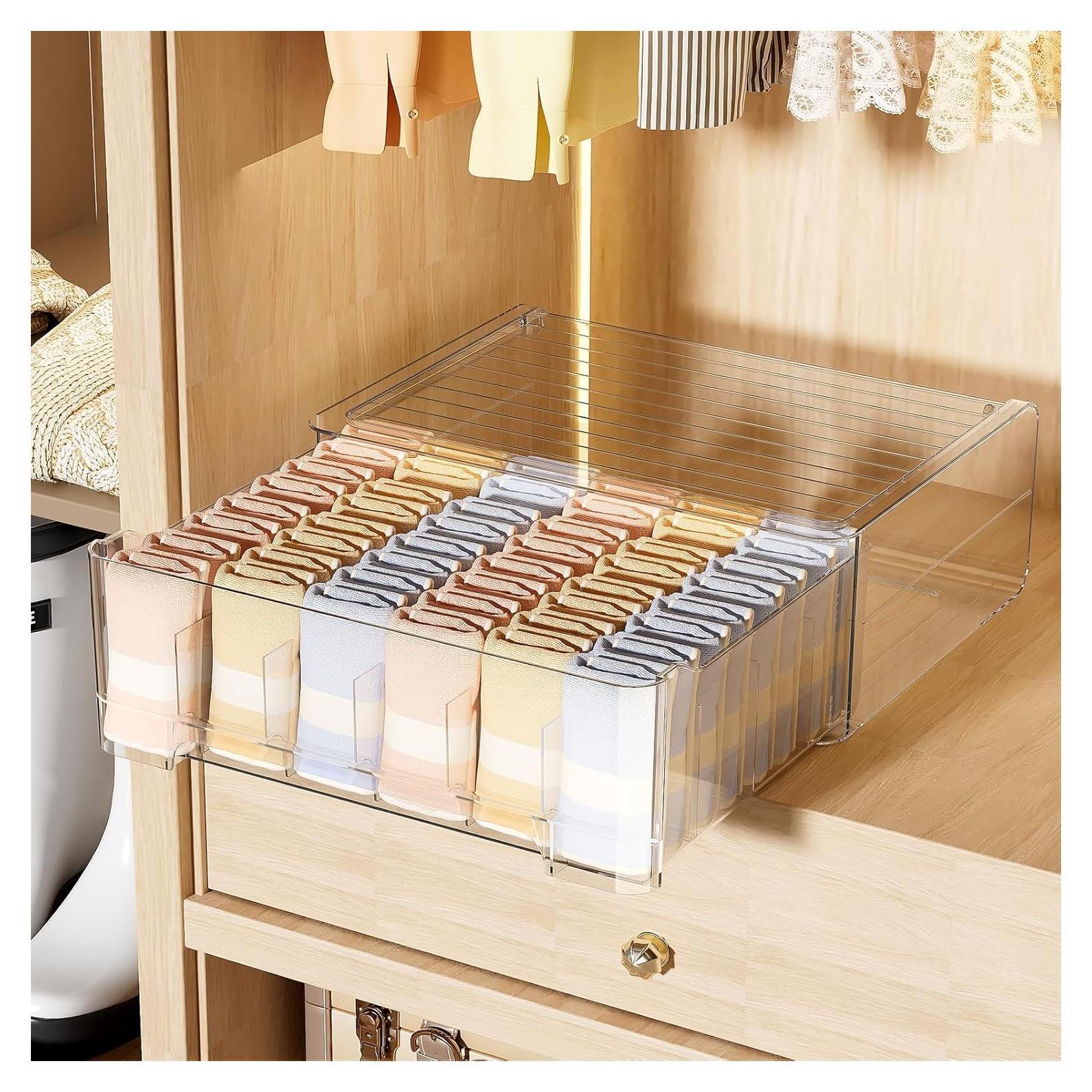 Organizador de Ropa Interior HOYOJA 24 Celdas Transparente