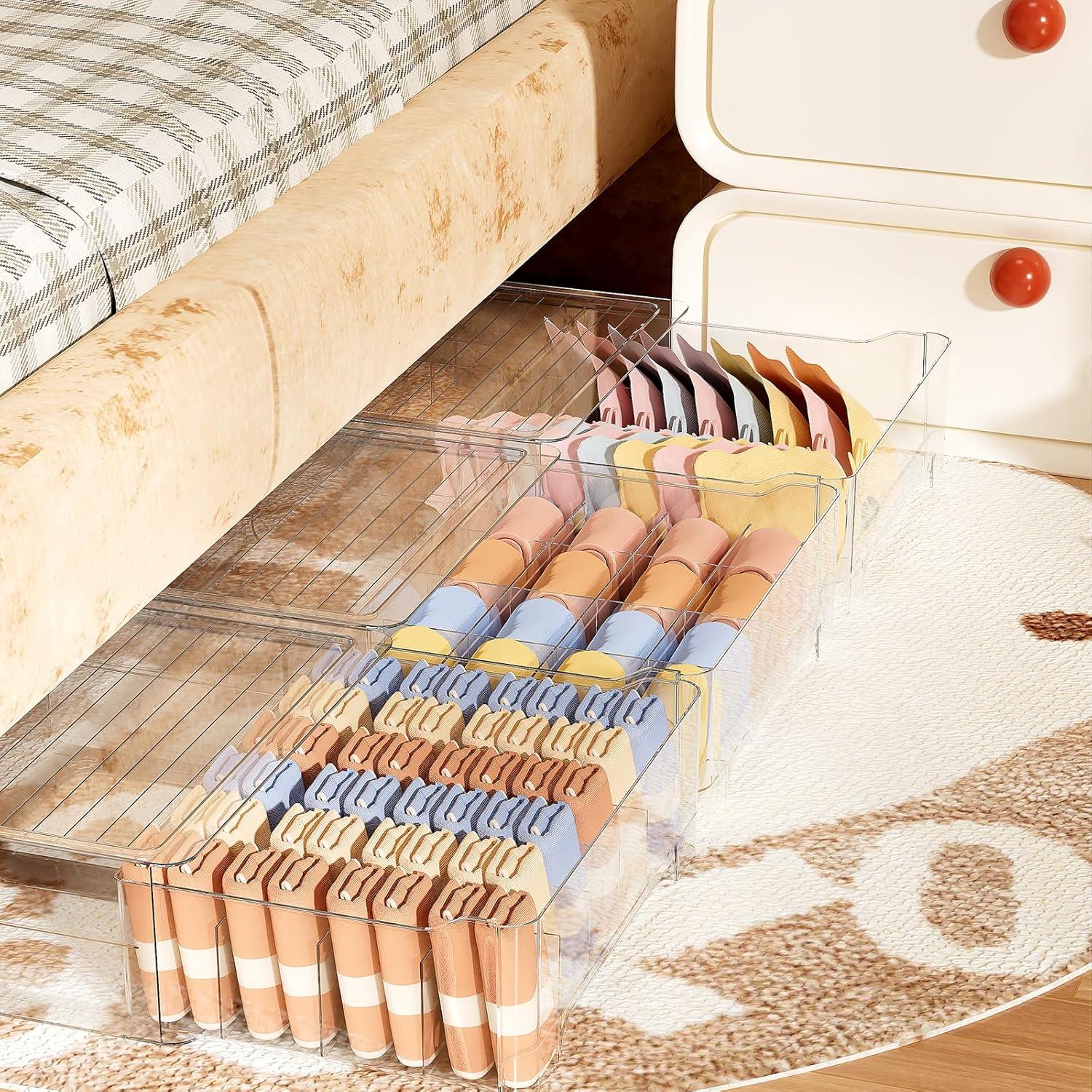 Organizador de Ropa Interior HOYOJA 24 Celdas Transparente