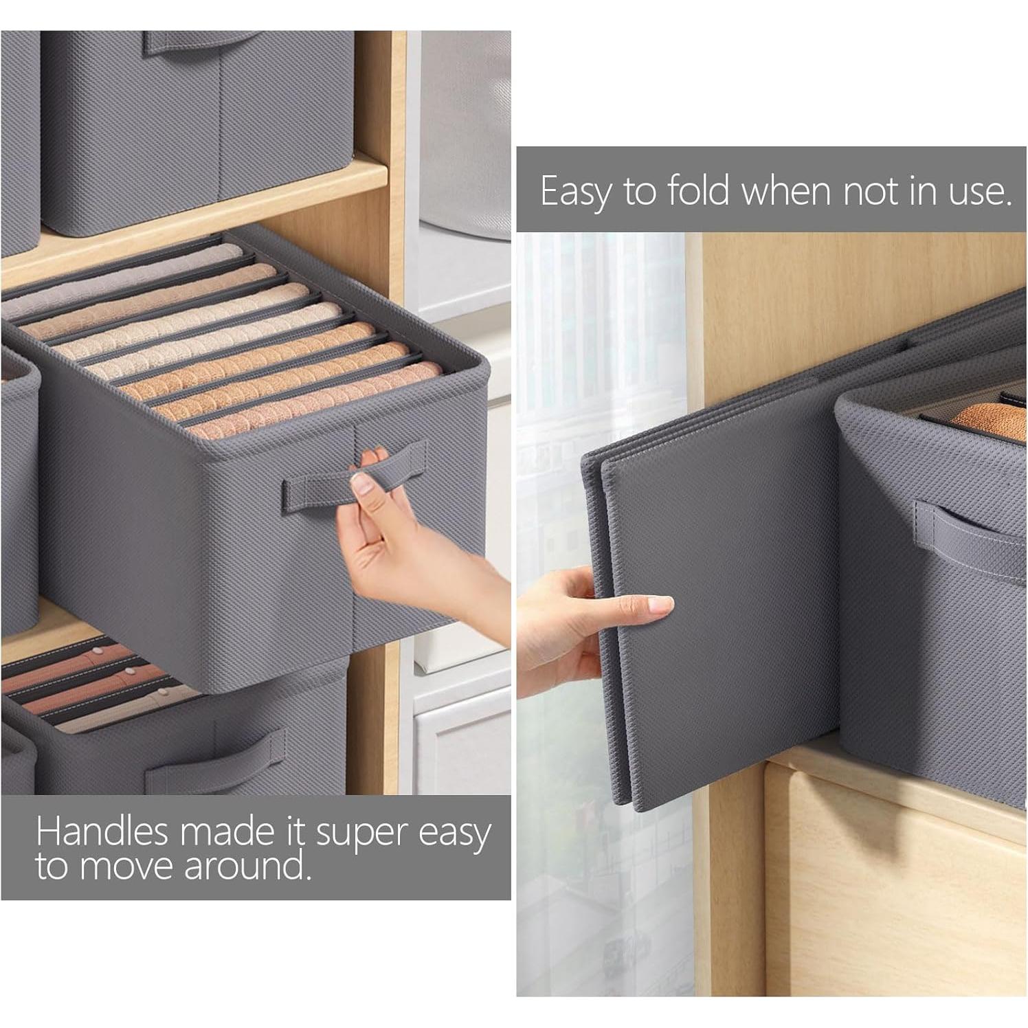 Organizador de Ropa Grande Ohlove 6/9 Compartimentos Gris