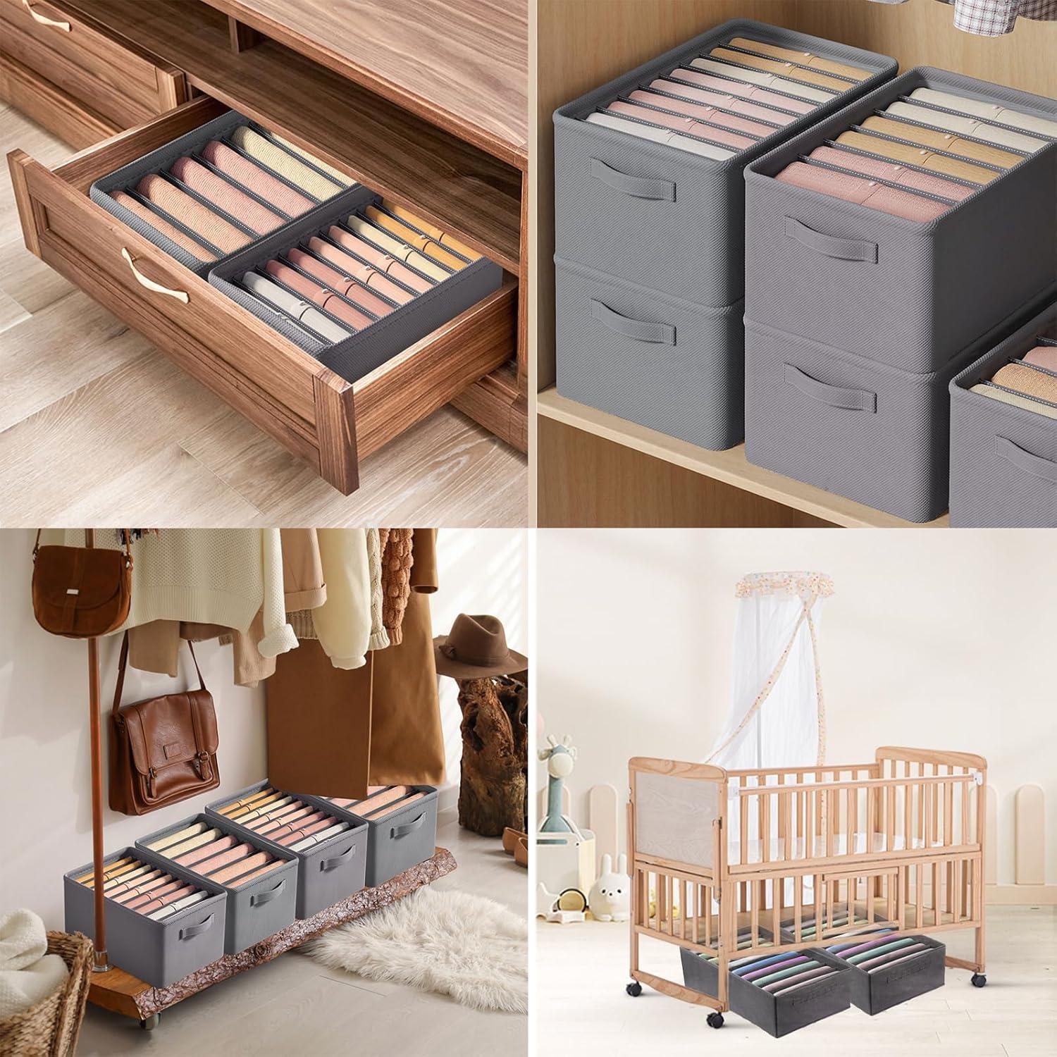 Organizador de Ropa Grande Ohlove 6/9 Compartimentos Gris