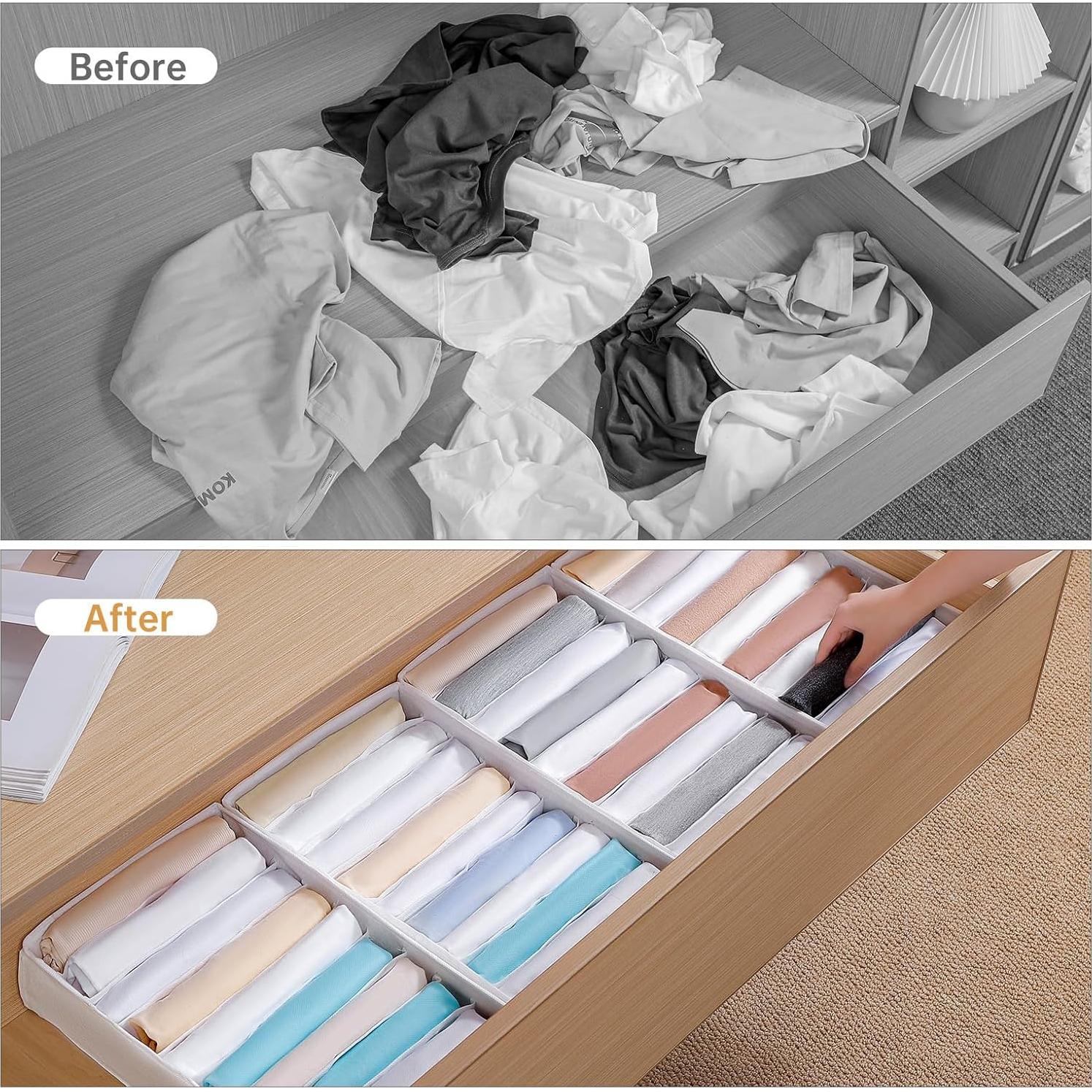 Organizador de Cajón para Ropa Coorganisers 10 Compartimentos Blanco