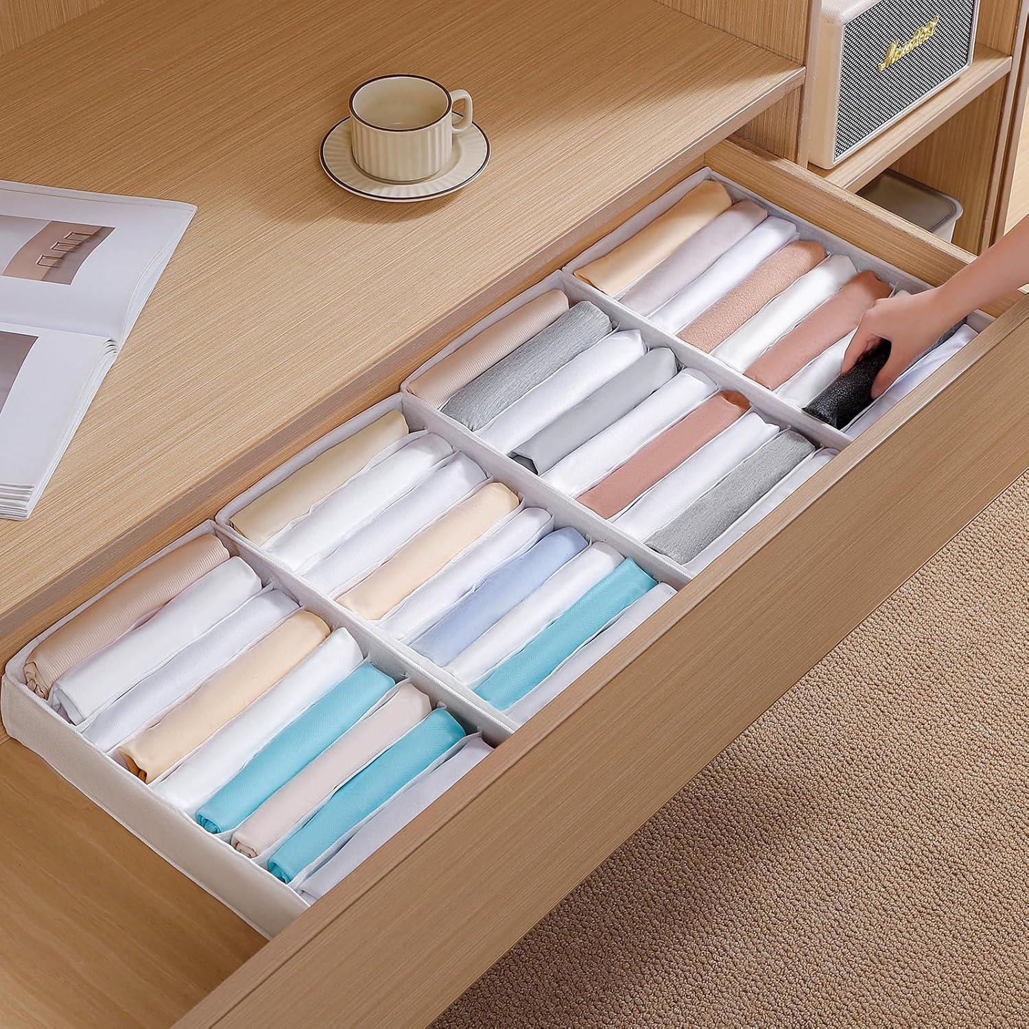 Organizador de Cajón para Ropa Coorganisers 10 Compartimentos Blanco