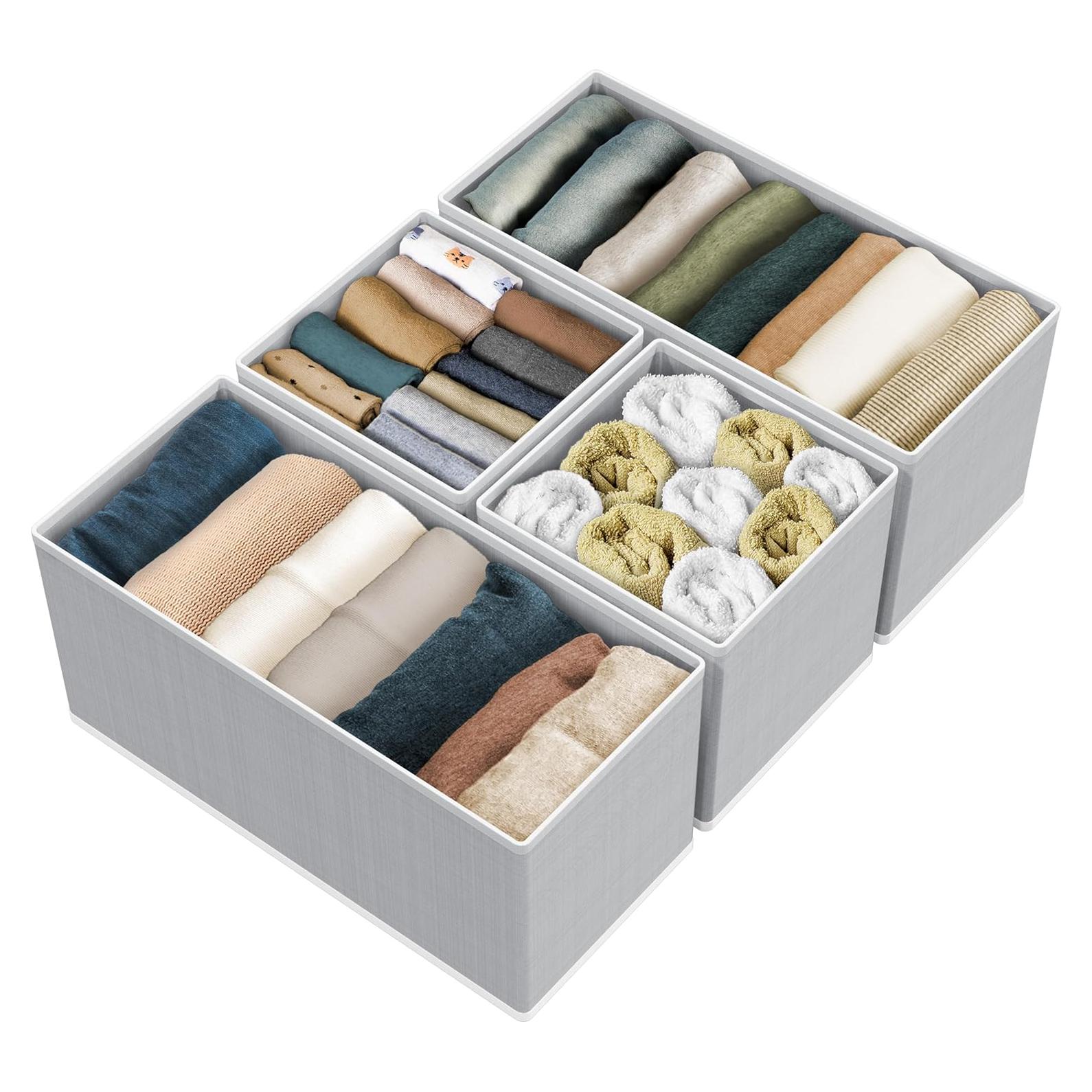 Organizador de Cajón Simple Houseware Set 4 Piezas Gris