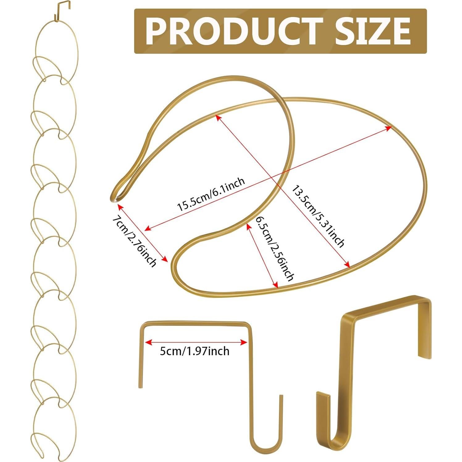 Soporte para Sombreros Yerliker 16 Piezas Dorado Metal