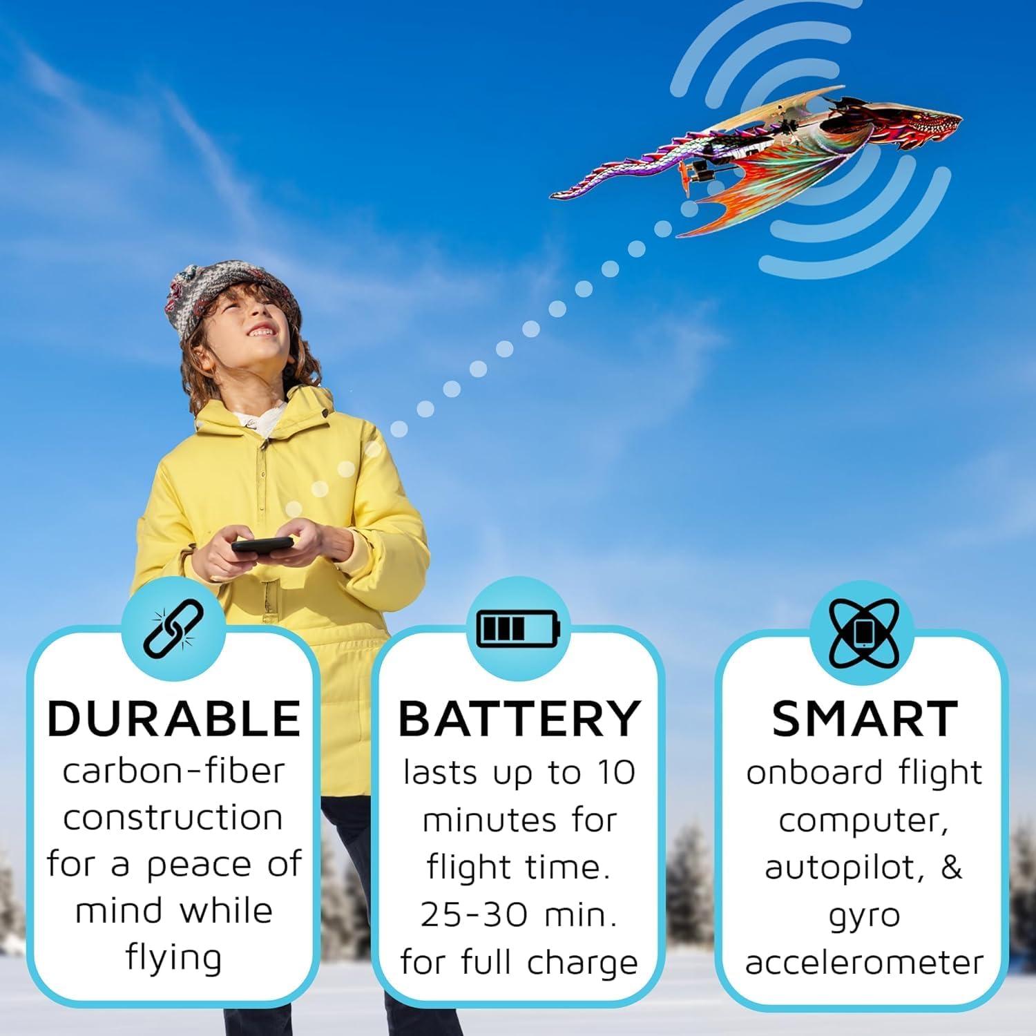 Kit de avión de papel POWERUP 4.0 Dragón - Control RC