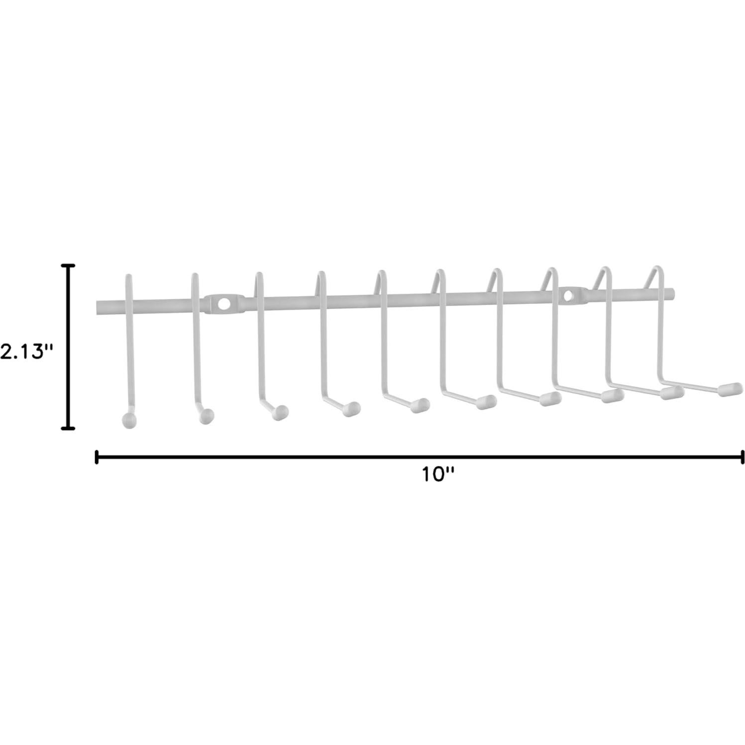 Rack Colgante ClosetMaid 10 Ganchos Organizador Blanco