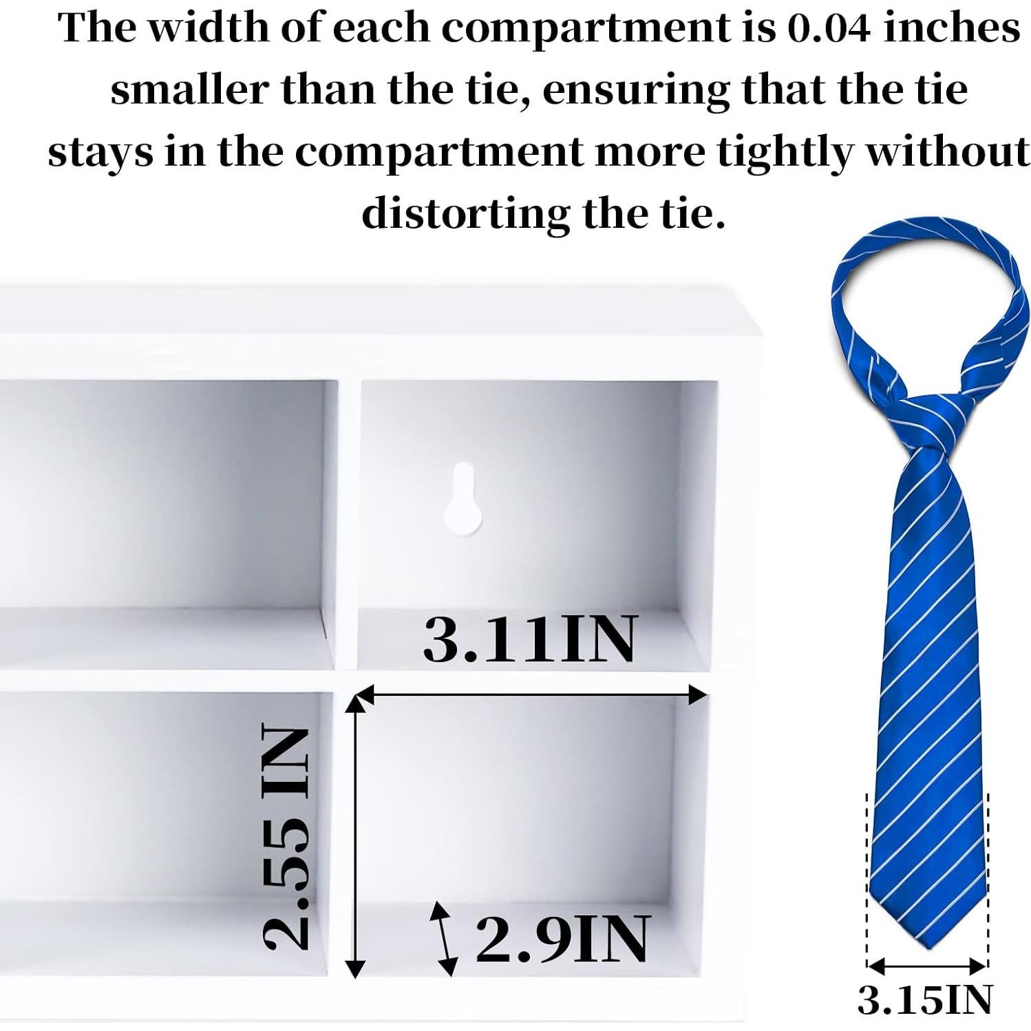 Soporte para Corbatas FTUREERA de Bambú - Organizador 2 Piezas