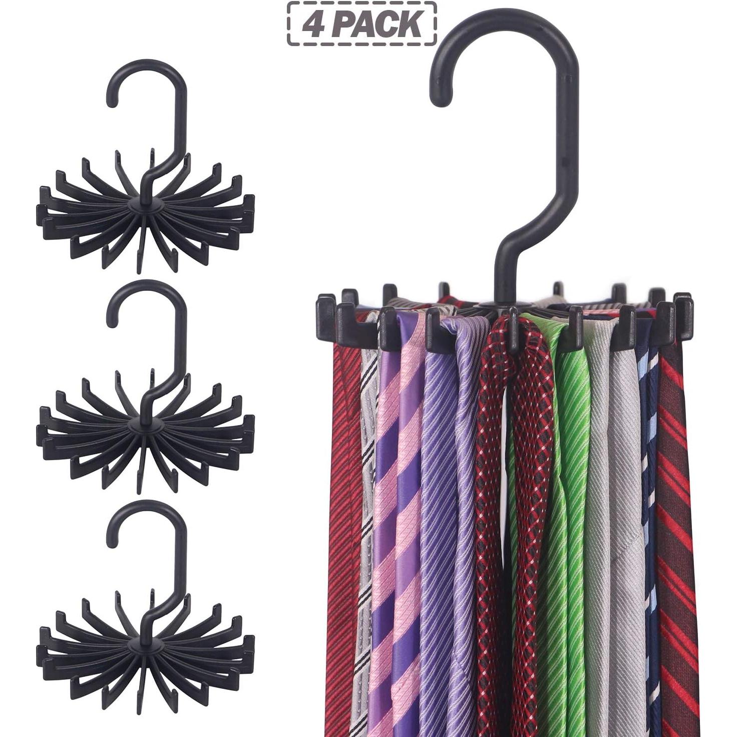 Organizador de Ganchos para Corbatas DIOMMELL - Juego de 4 Piezas