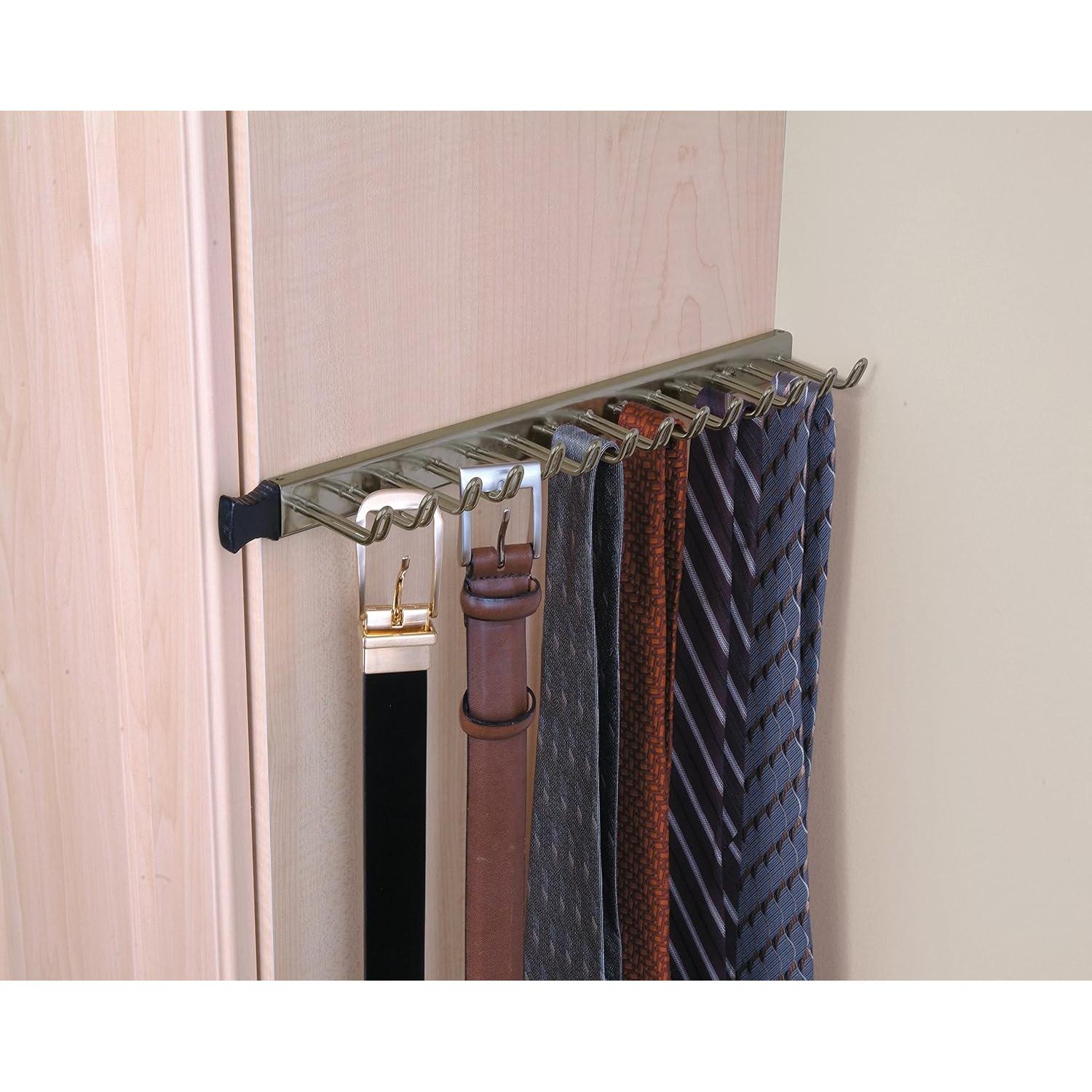 Soporte para Corbatas y Cinturones ClosetMaid 14 Ganchos Níquel
