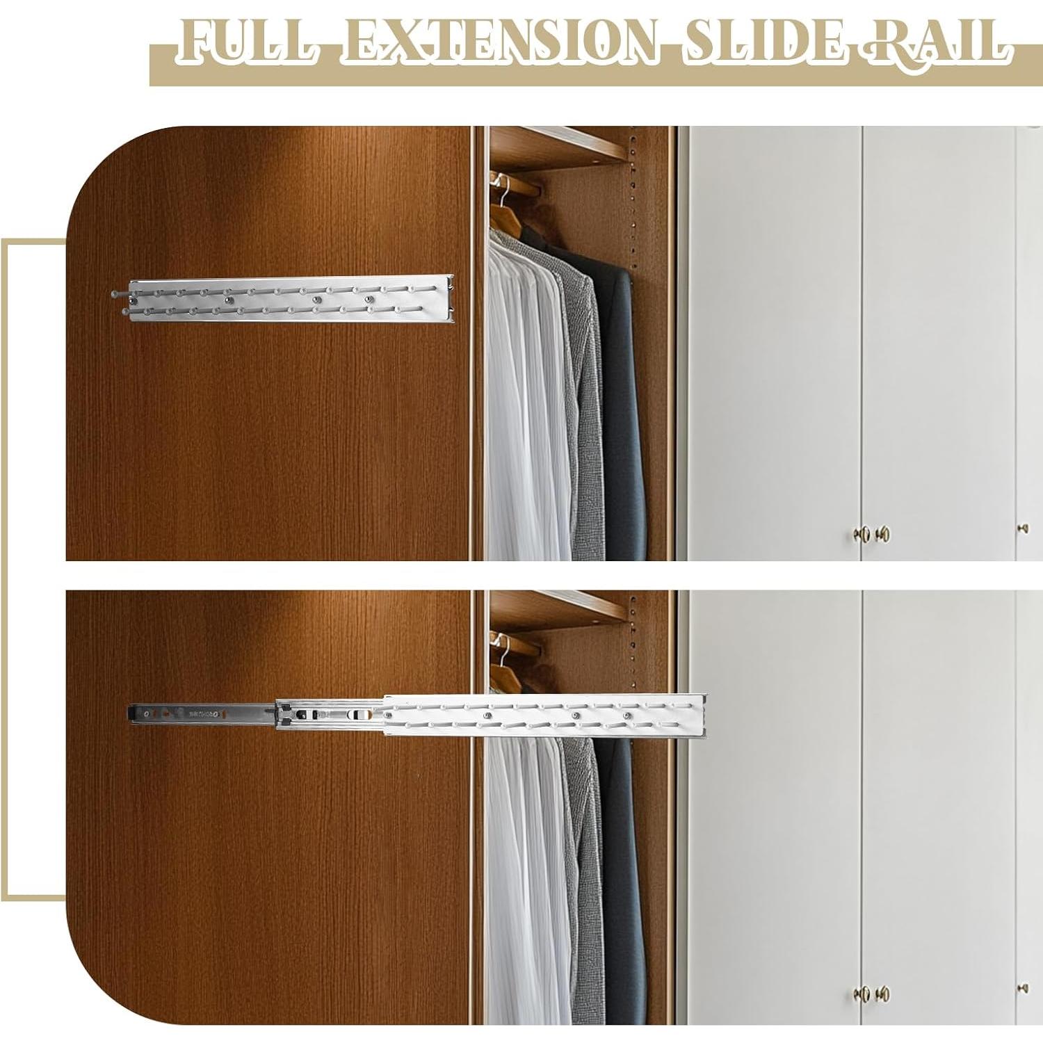 Soporte para Corbatas y Cinturones Blulu, 2 Pcs, Metal Plateado