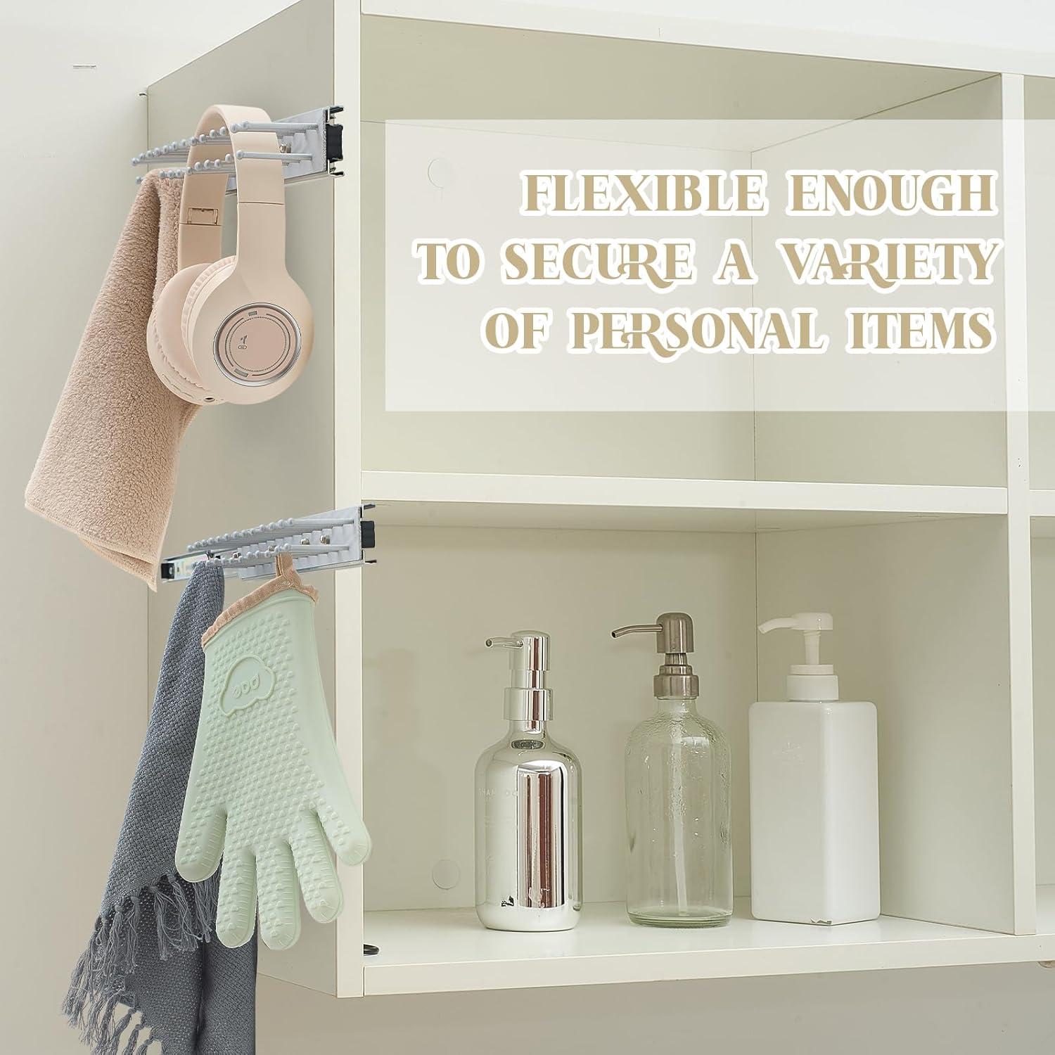 Soporte para Corbatas y Cinturones Blulu, 2 Pcs, Metal Plateado