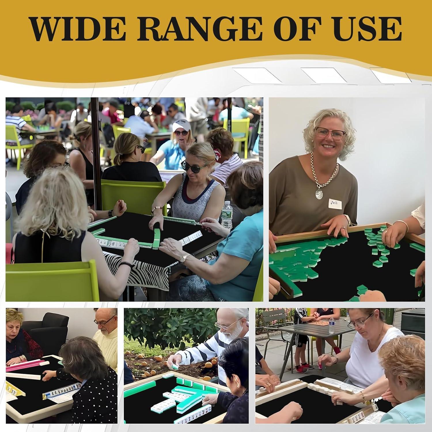 Alfombrilla de Mahjong YCK 80x80 cm Antideslizante y Sin Arrugas