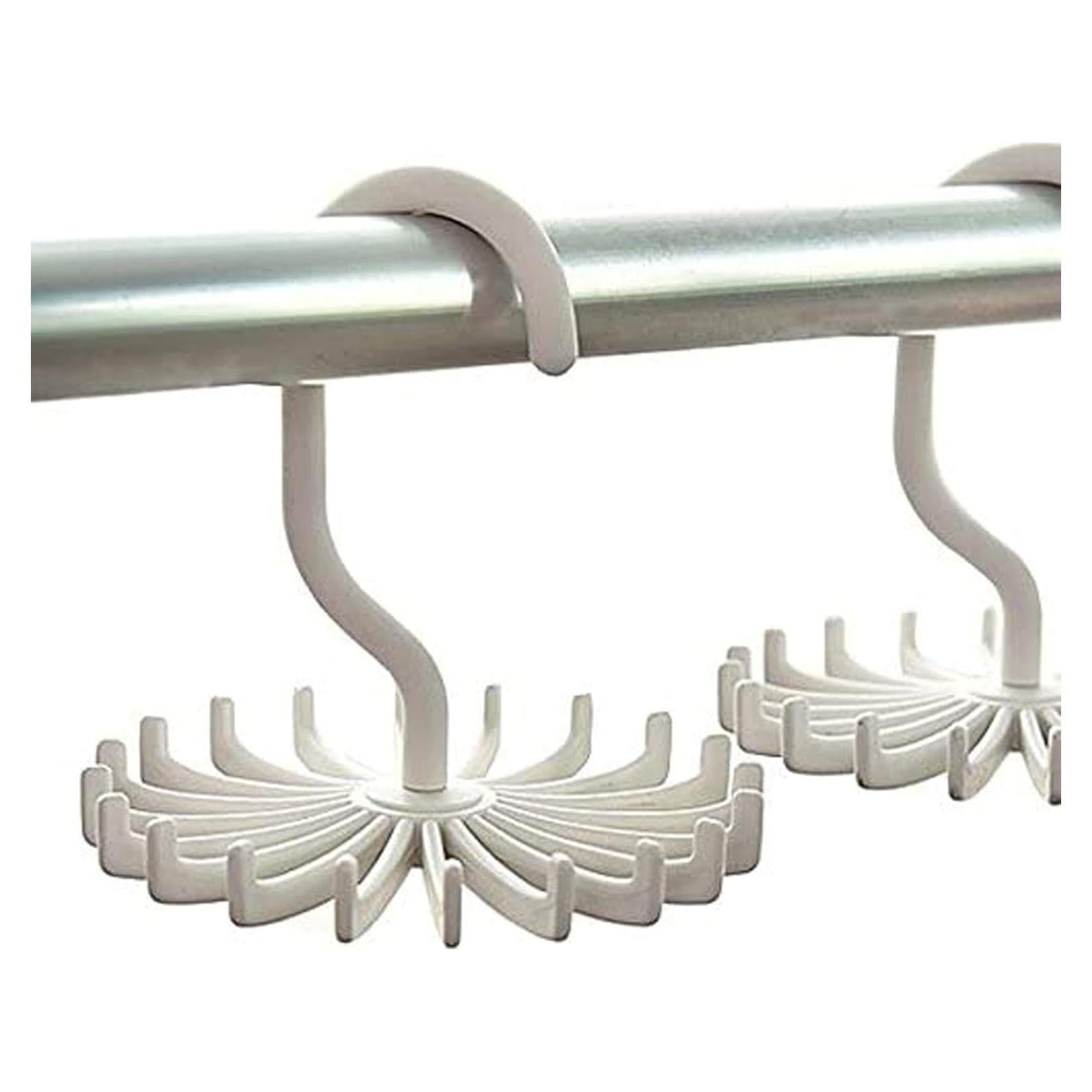 Organizador de Corbatas Z ZICOME 3 Paquetes Blanco 20 Ganchos