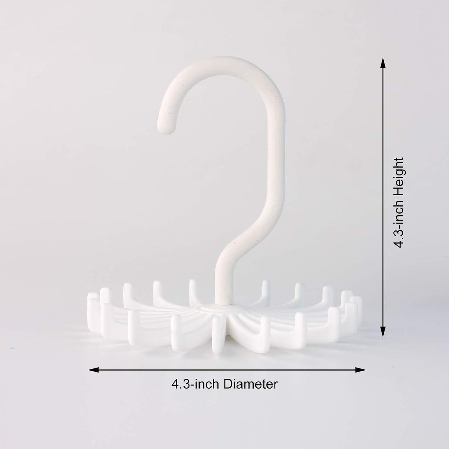 Organizador de Corbatas Z ZICOME 3 Paquetes Blanco 20 Ganchos