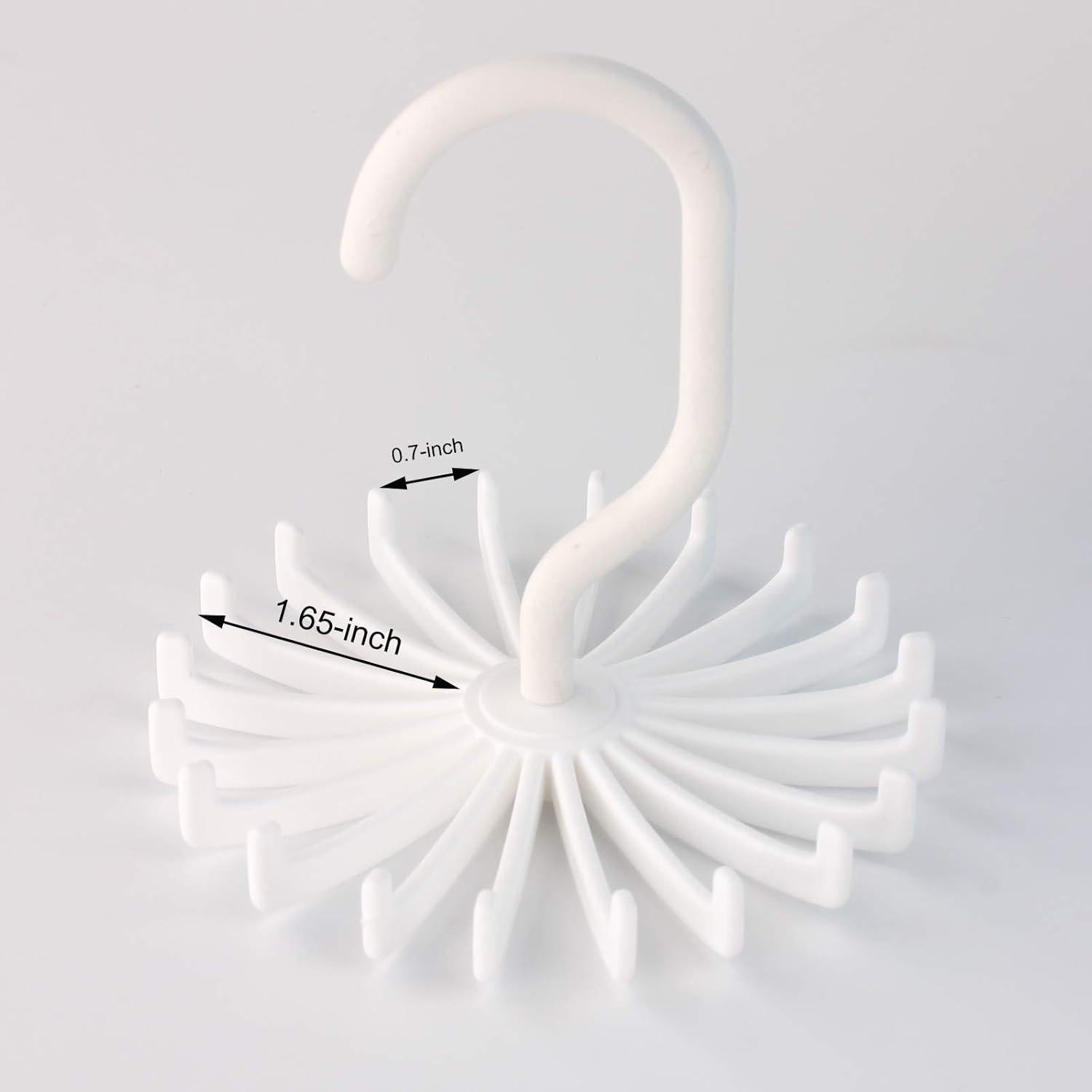 Organizador de Corbatas Z ZICOME 3 Paquetes Blanco 20 Ganchos