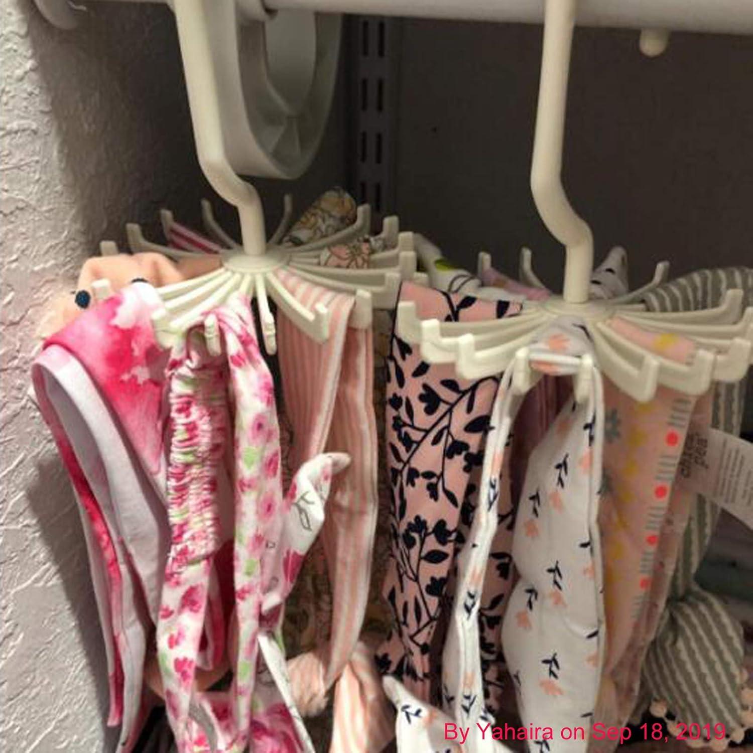 Organizador de Corbatas Z ZICOME 3 Paquetes Blanco 20 Ganchos