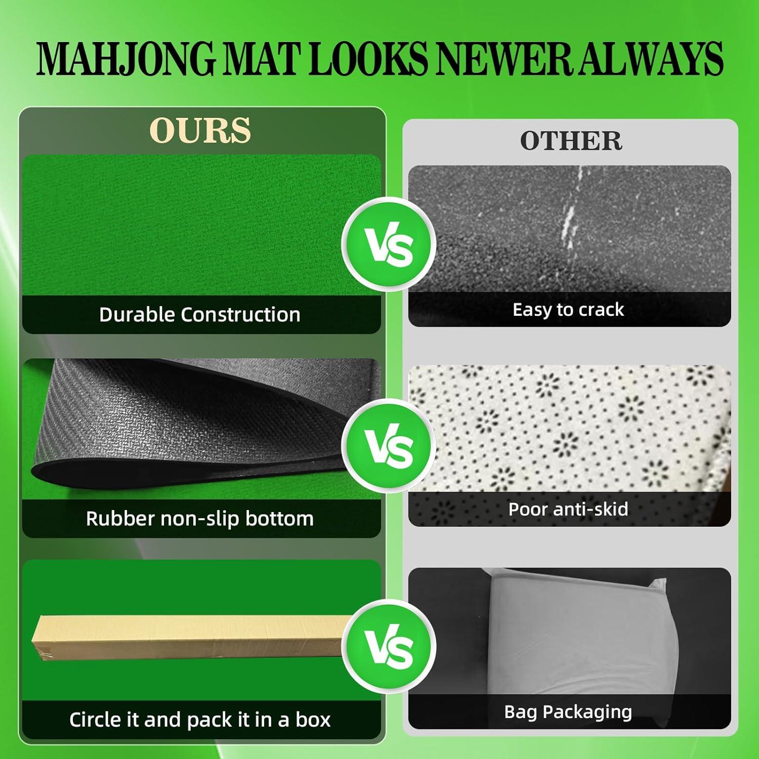 Alfombrilla de Mahjong YCK Grande Antideslizante 80x80 cm