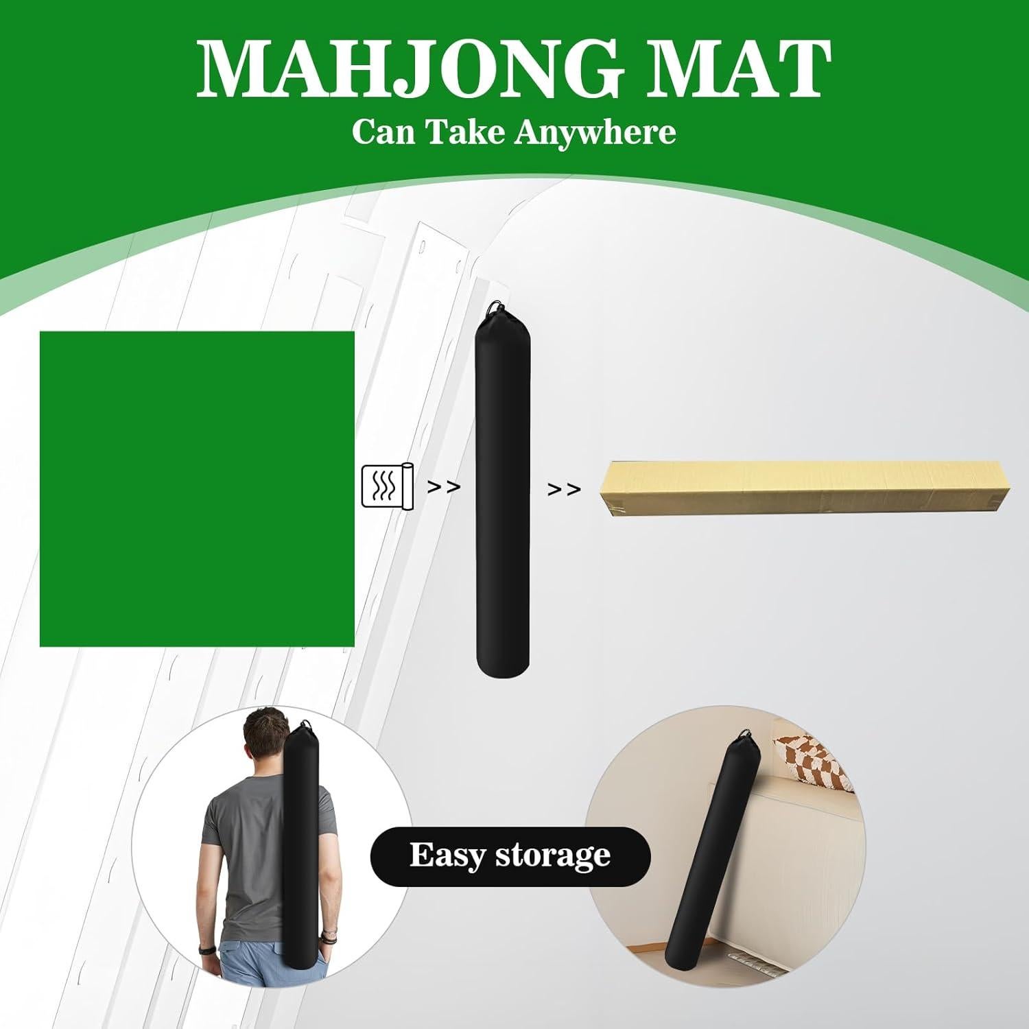 Alfombrilla de Mahjong YCK Grande Antideslizante 80x80 cm